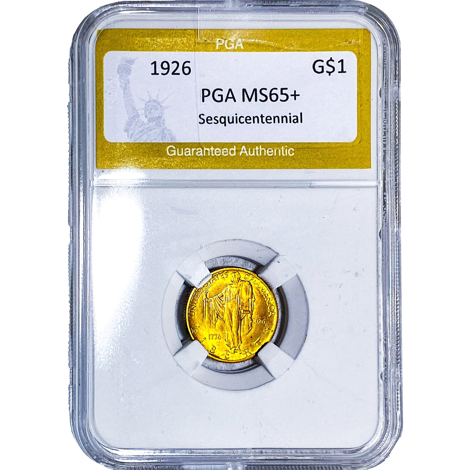 1926 Sesquincentennial Rare Gold Dollar PGA MS65+: 1926 Sesquincentennial Rare Gold Dollar PGA MS65+
