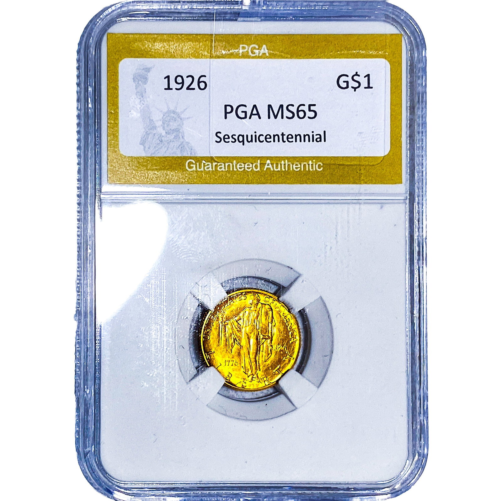1926 Sesquincentennial Rare Gold Dollar PGA MS65: 1926 Sesquincentennial Rare Gold Dollar PGA MS65