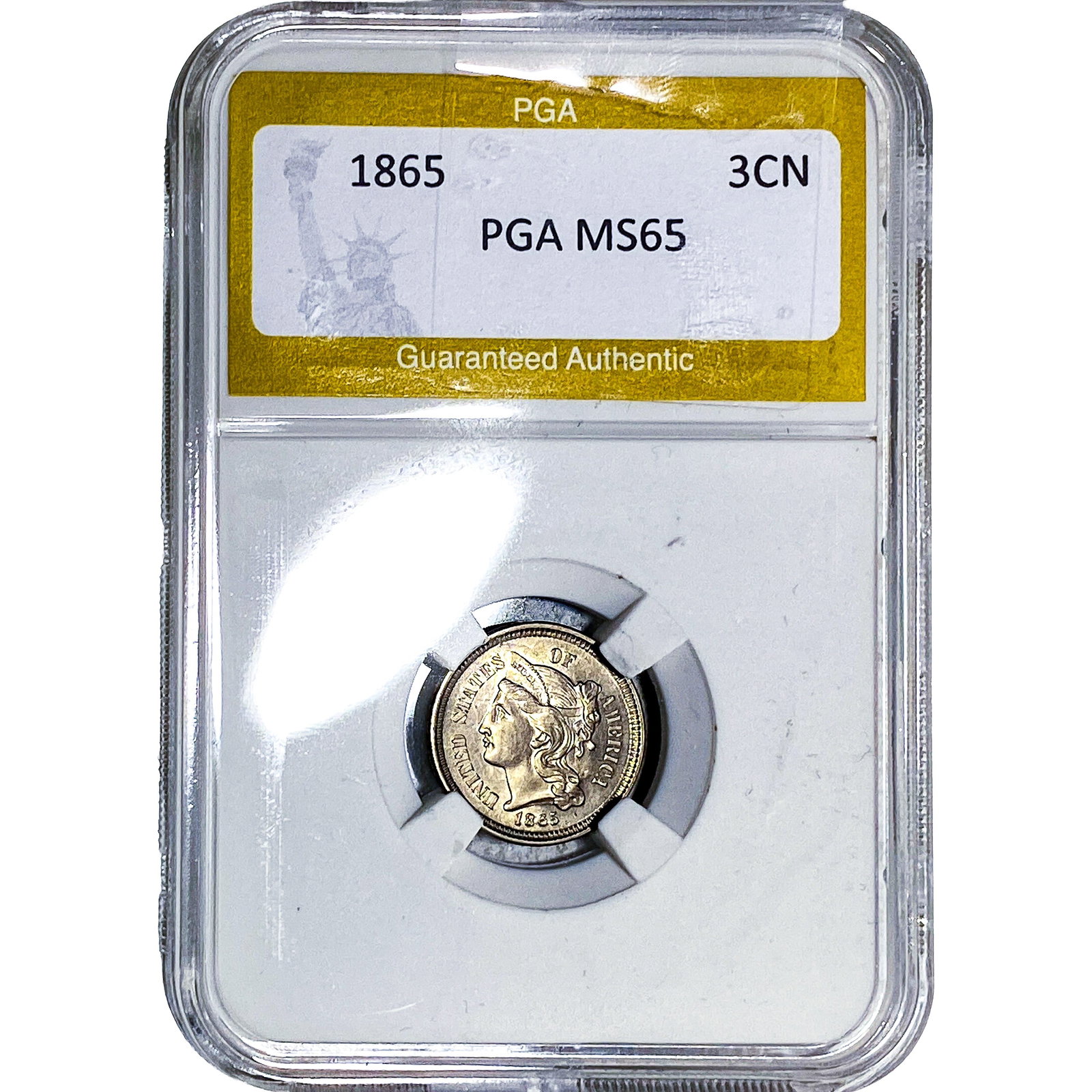 1865 Nickel Three Cent PGA MS65 (1 of 2)