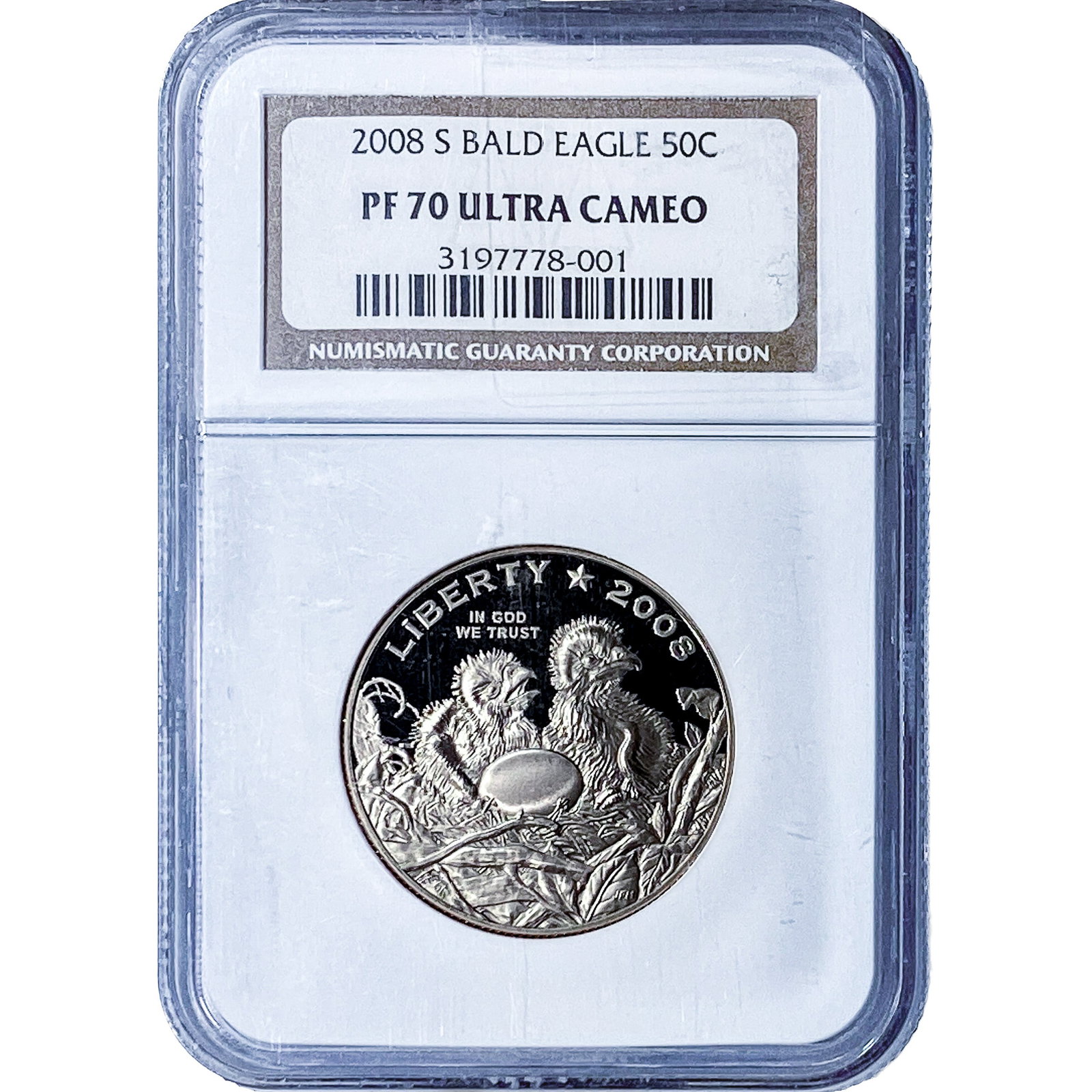2008-S Bald Eagle Silver Half Dollar NGC PF70 Ultra Cameo (1 of 2)