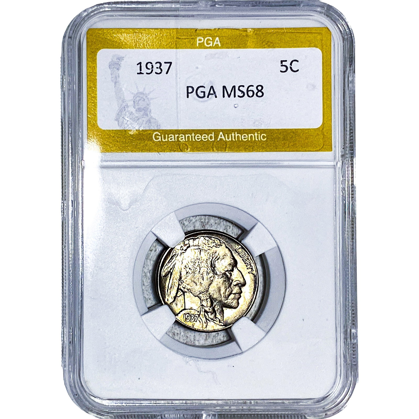 1937 Buffalo Nickel PGA MS68: 1937 Buffalo Nickel PGA MS68