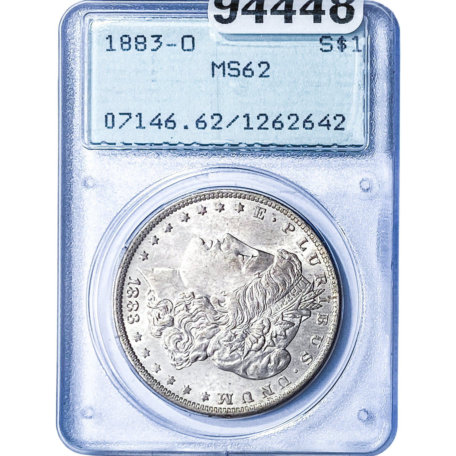 1883-O Morgan Silver Dollar PCGS MS62: 1883-O Morgan Silver Dollar PCGS MS62