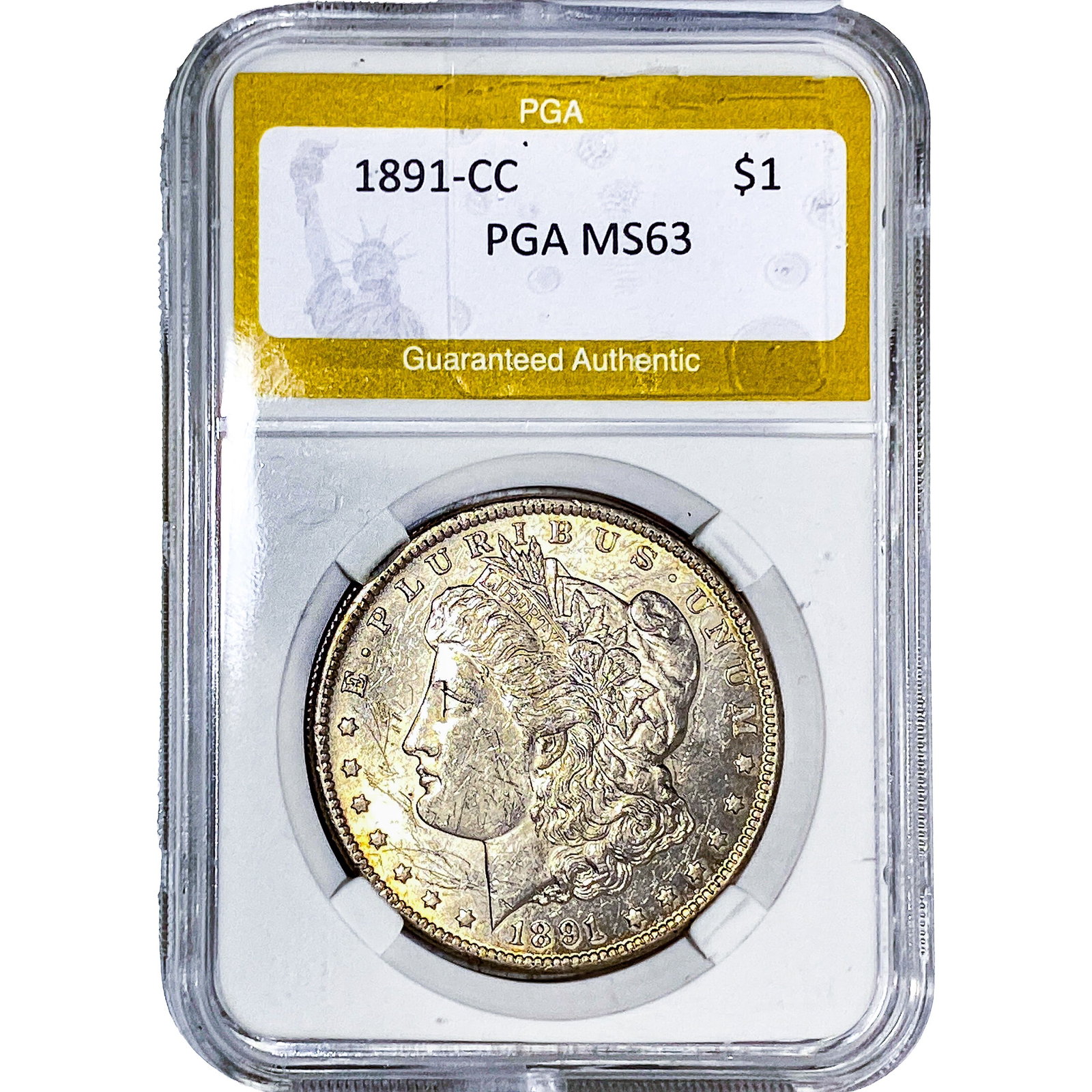 1891-CC Morgan Silver Dollar PGA MS63 (1 of 2)
