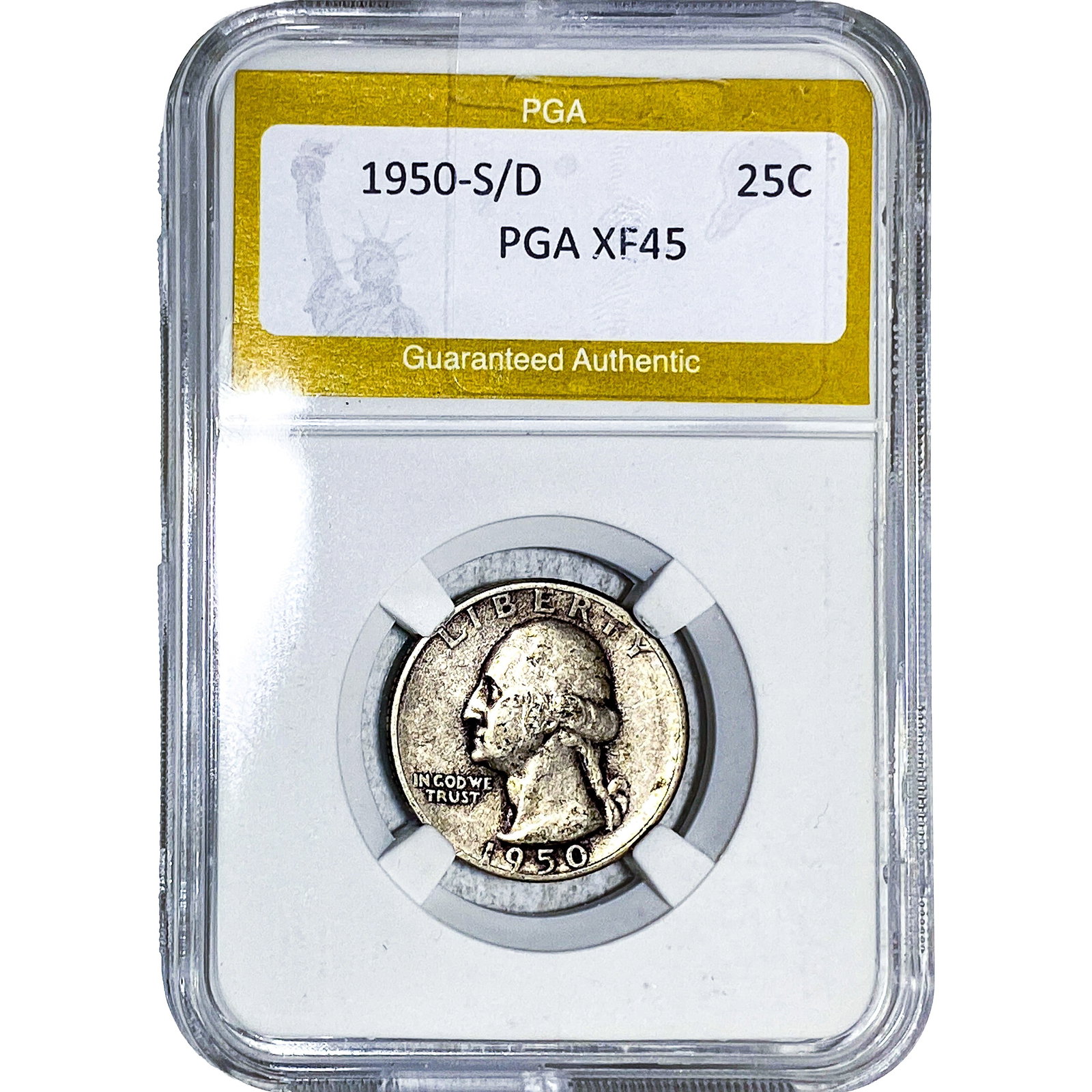 1950-S/D Washington Silver Quarter PGA XF45: 1950-S/D Washington Silver Quarter PGA XF45
