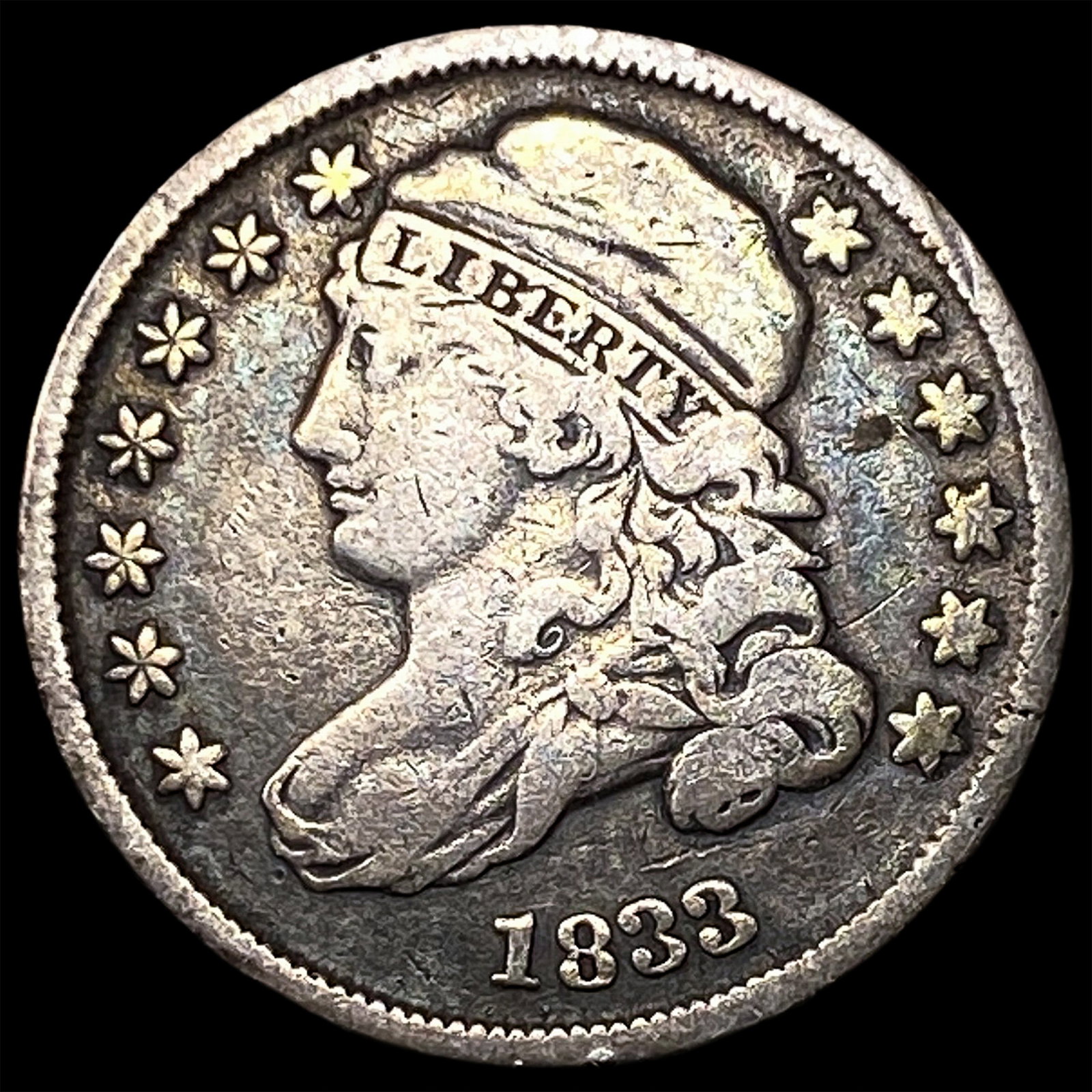1833 Capped Bust Silver Dime LIGHTLY CIRCULATED (1 of 2)