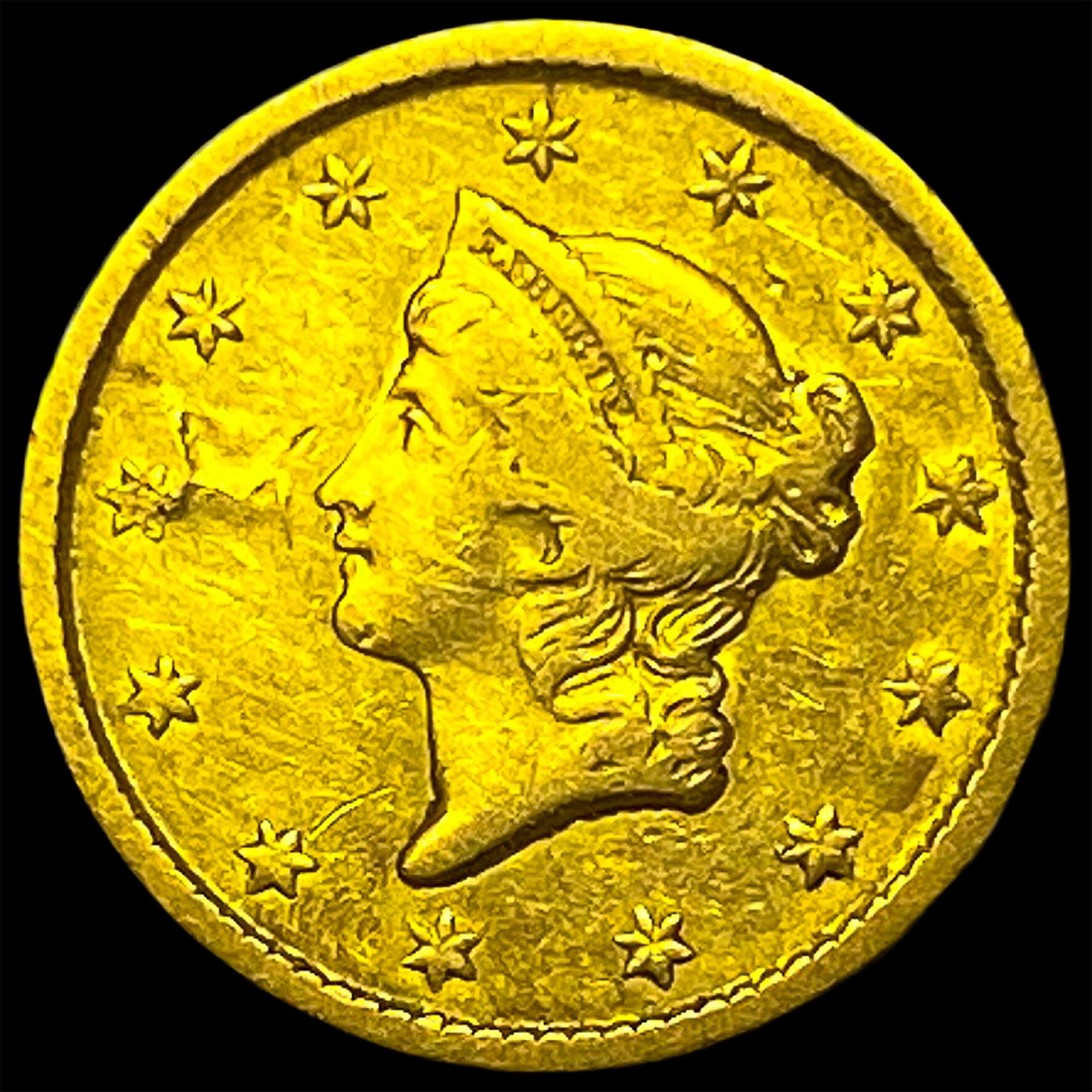 1850 Gold $1 Liberty Head Type 1 NEARLY UNCIRCULATED: 1850 Gold $1 Liberty Head Type 1 NEARLY UNCIRCULATED