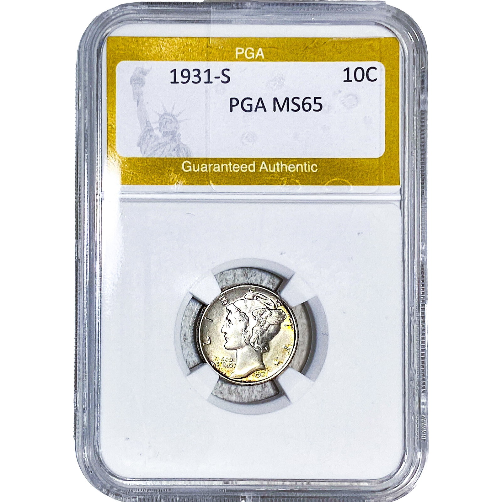 1931-S Mercury Silver Dime PGA MS65 (1 of 2)