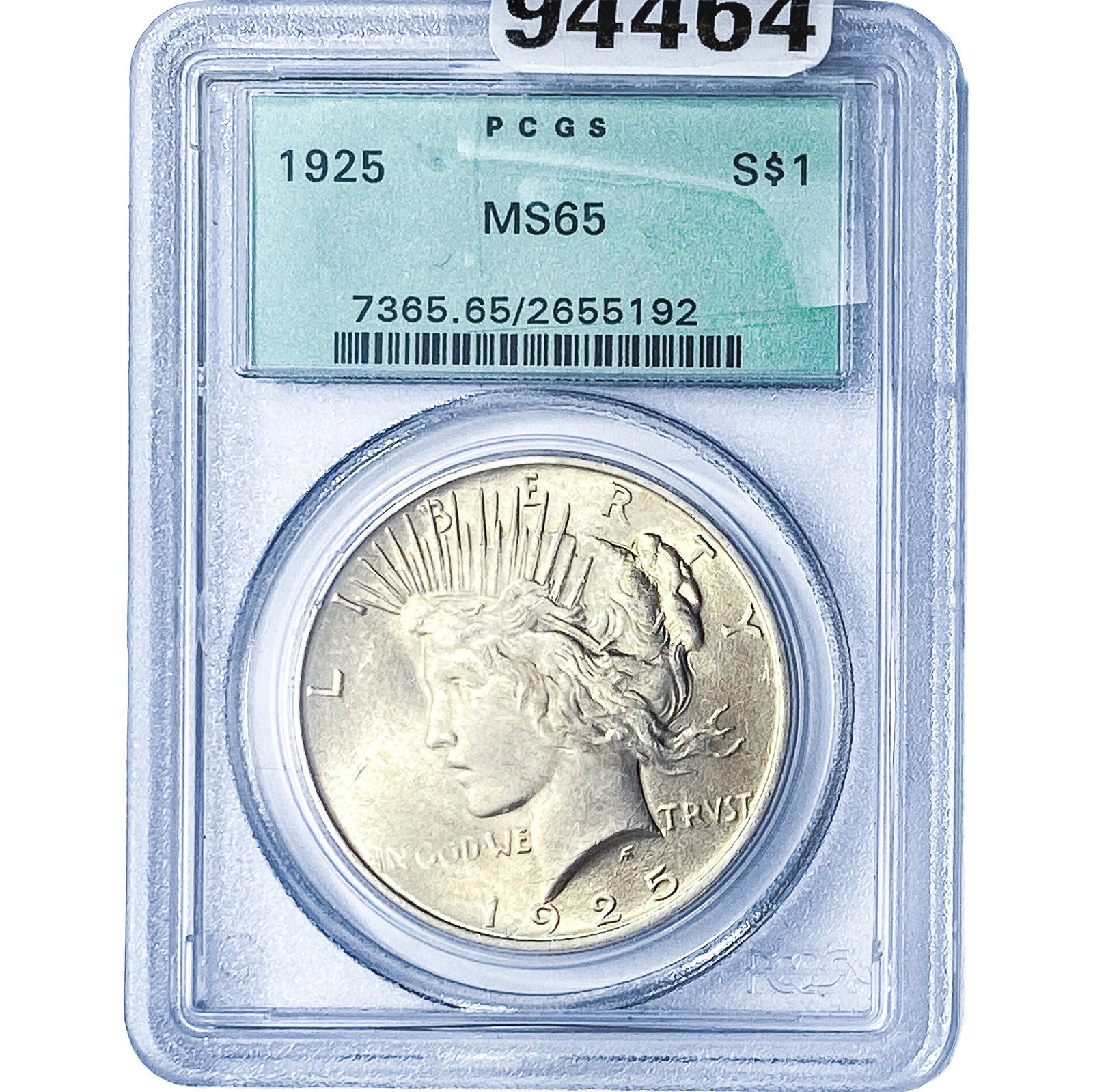 1925 Silver Peace Dollar PCGS MS65 (1 of 2)