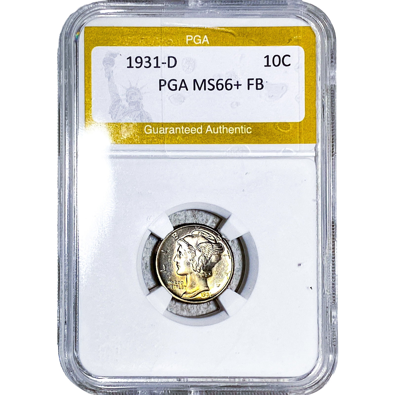 1931-D Mercury Silver Dime PGA MS66+ FB (1 of 2)