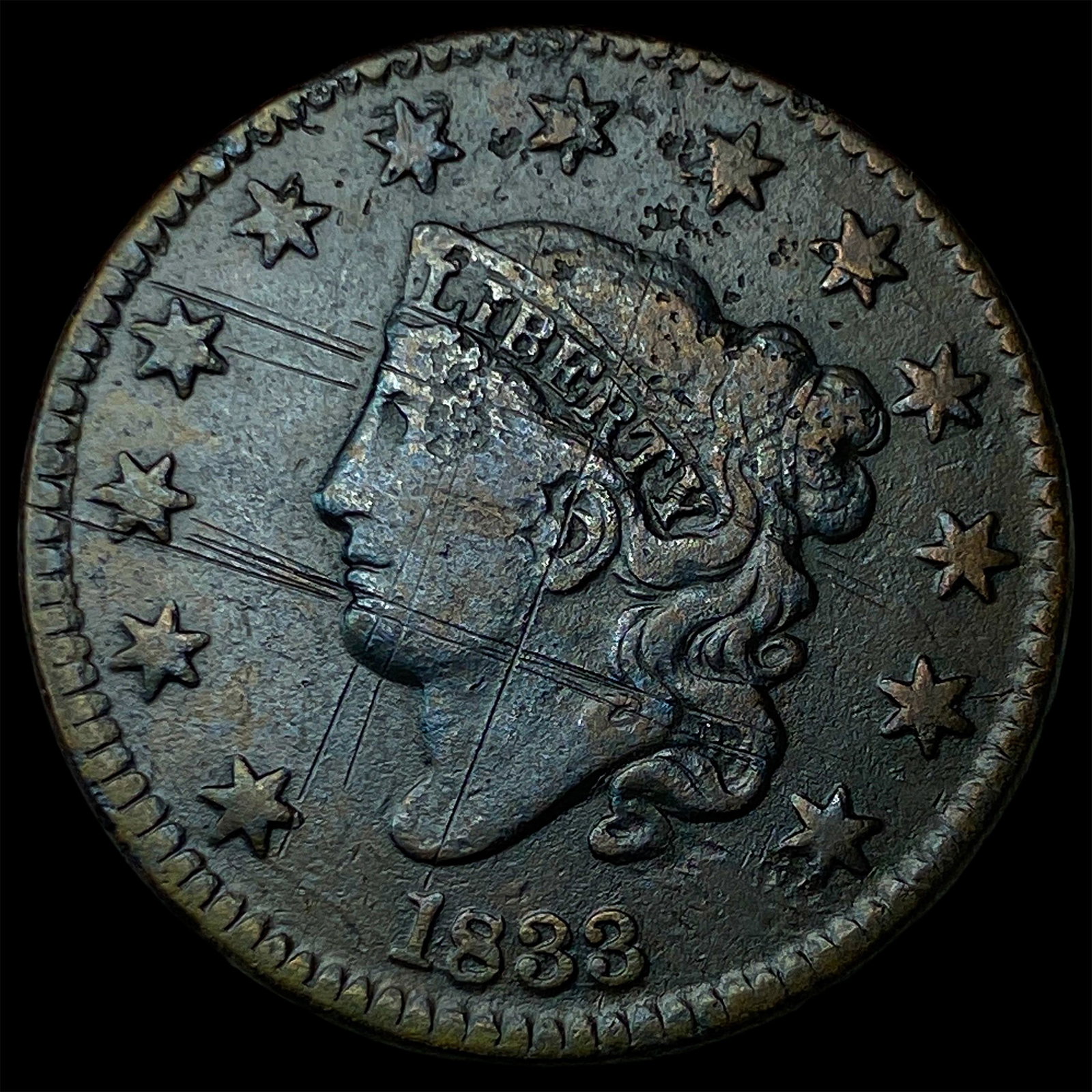 1833 Coronet Head Large Cent HIGH GRADE (1 of 2)