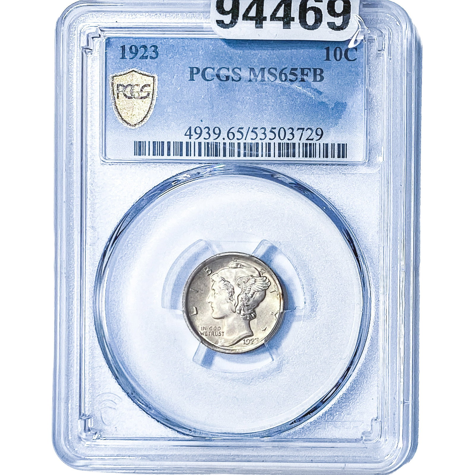 1923 Mercury Silver Dime PCGS MS65 FB (1 of 2)