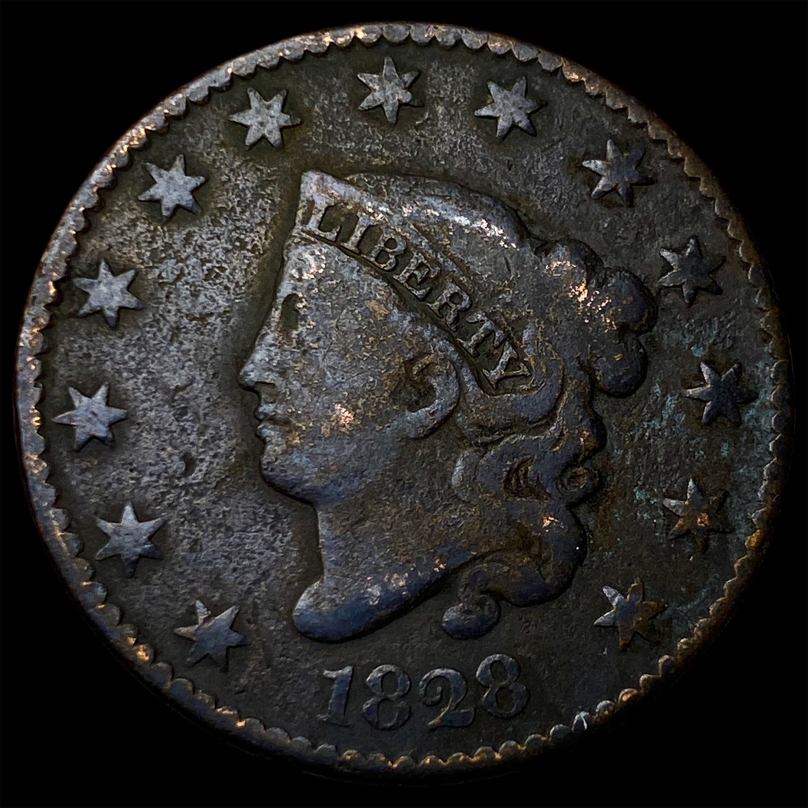 1828 Coronet Head Large Cent NICELY CIRCULATED (1 of 2)