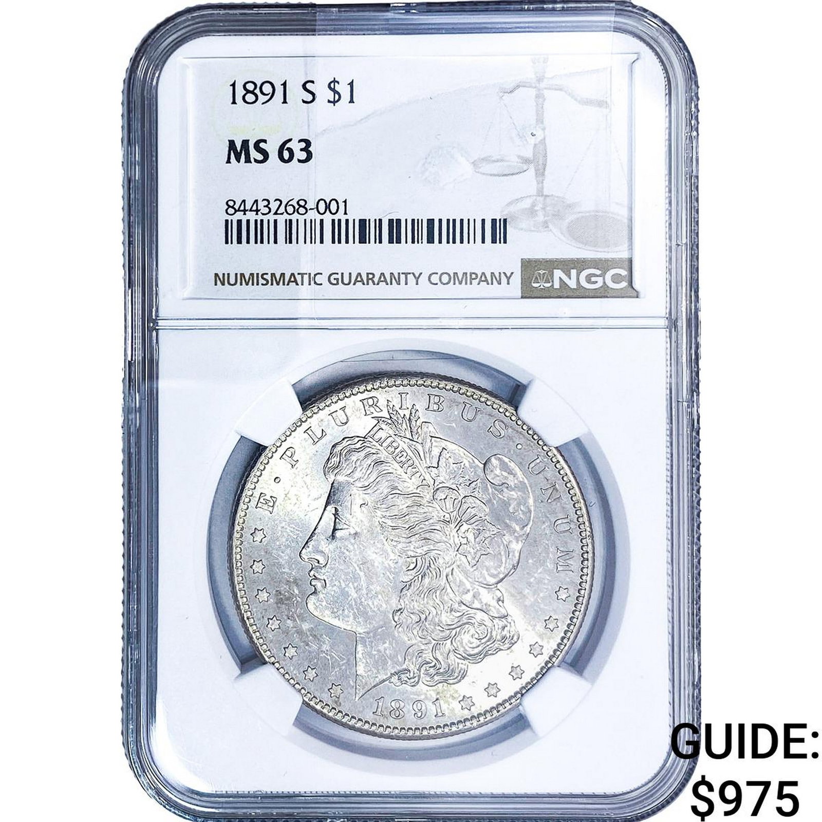 1891-S Morgan Silver Dollar NGC MS63 (1 of 2)