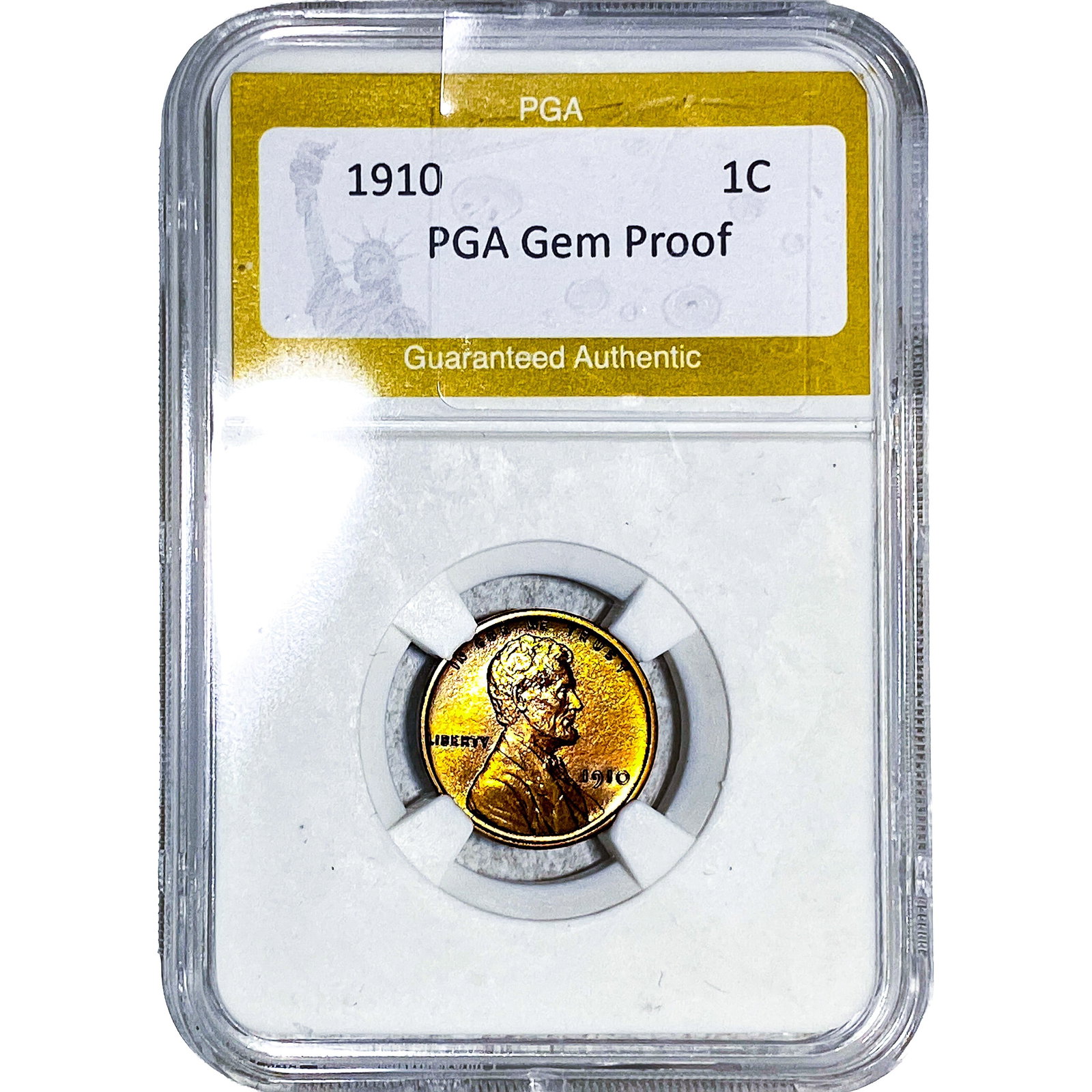 1910 Wheat Cent PGA Gem Proof: 1910 Wheat Cent PGA Gem Proof