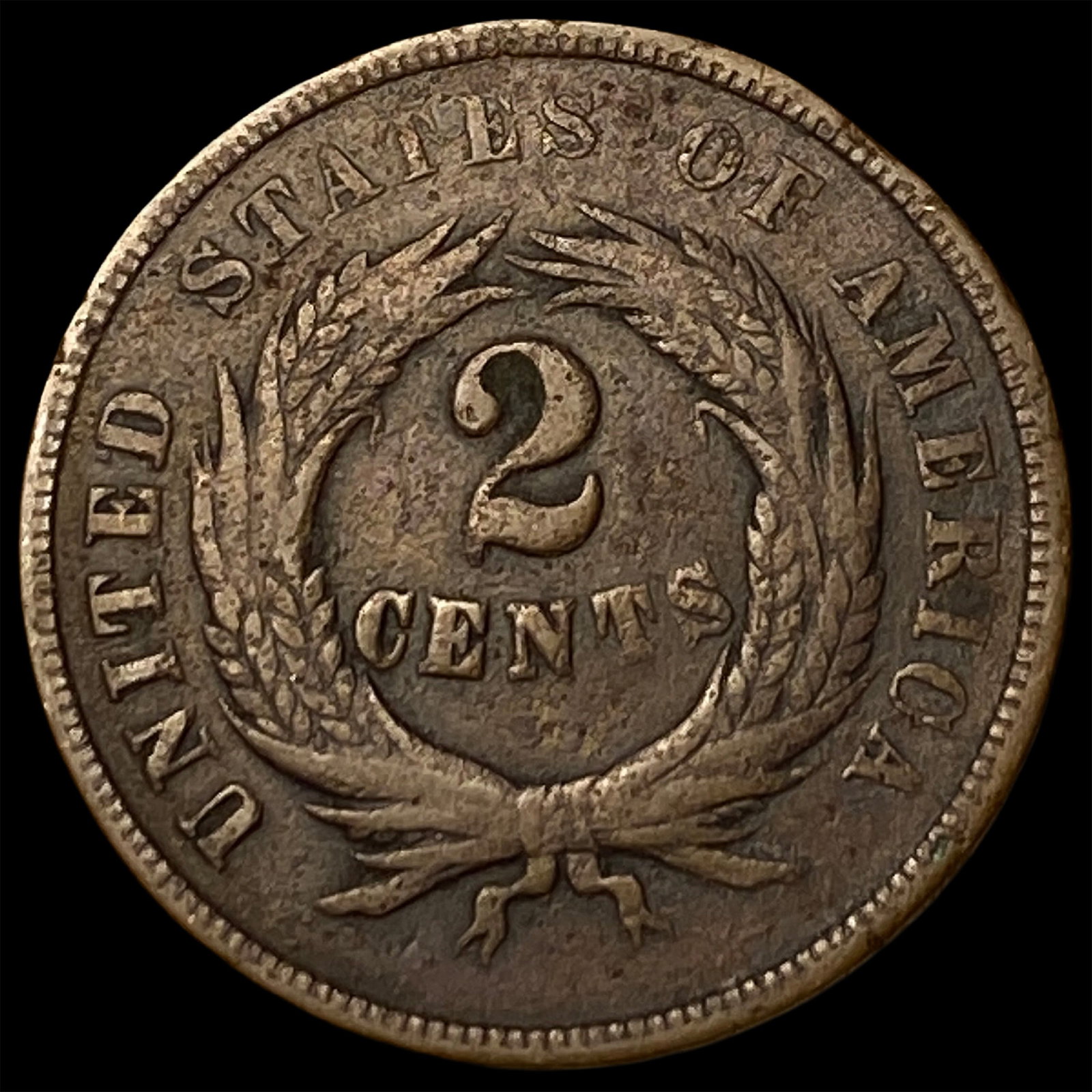 1864 Two-Cent Piece LIGHTLY CIRCULATED - 2