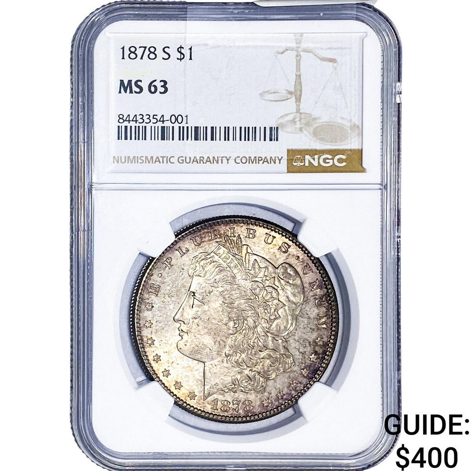 1878-S Morgan Silver Dollar NGC MS63: 1878-S Morgan Silver Dollar NGC MS63