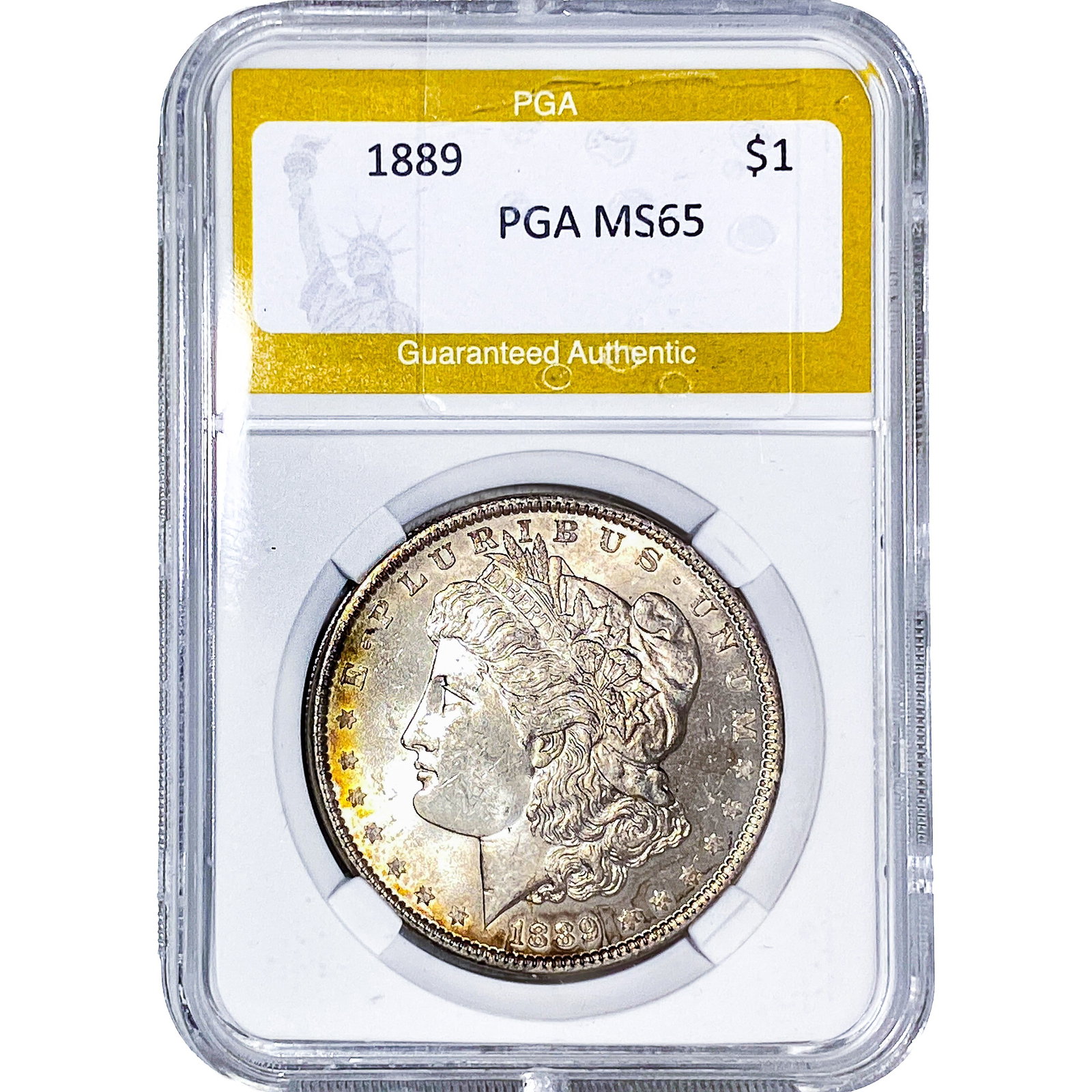 1889 Morgan Silver Dollar PGA MS65: 1889 Morgan Silver Dollar PGA MS65