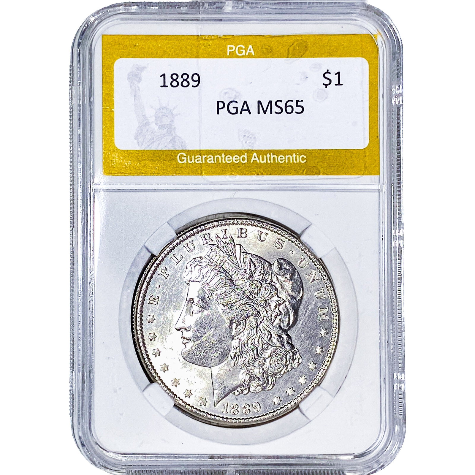 1889 Morgan Silver Dollar PGA MS65: 1889 Morgan Silver Dollar PGA MS65