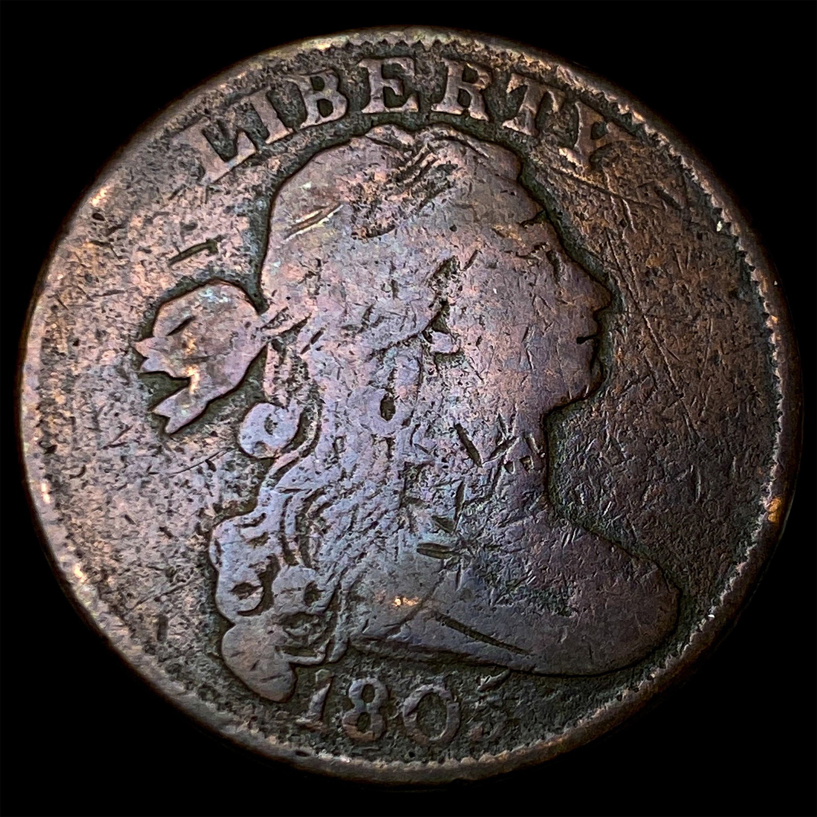 1805 Draped Bust Large Cent LIGHTLY CIRCULATED: 1805 Draped Bust Large Cent LIGHTLY CIRCULATED