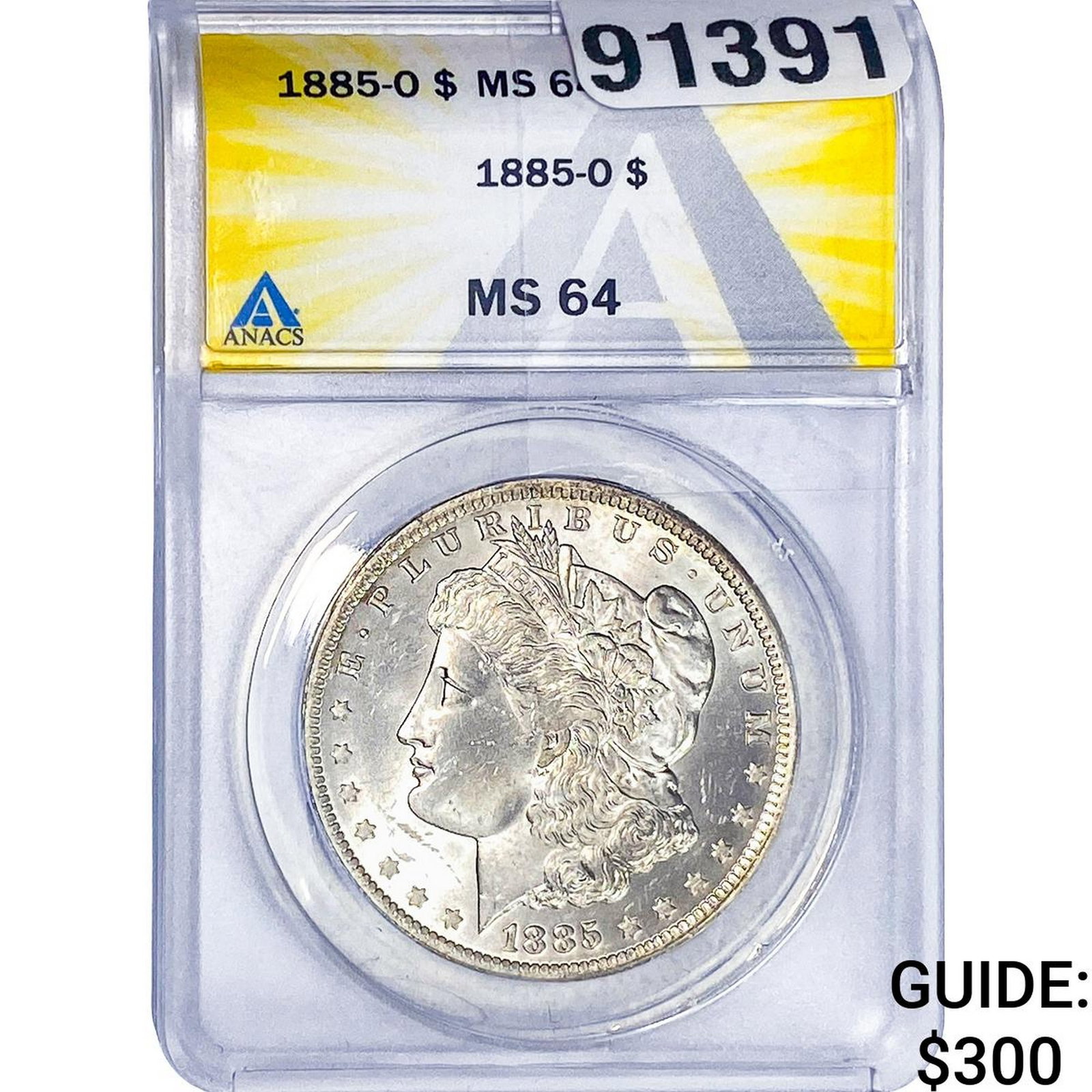 1885-O Morgan Silver Dollar ANACS MS64: 1885-O Morgan Silver Dollar ANACS MS64