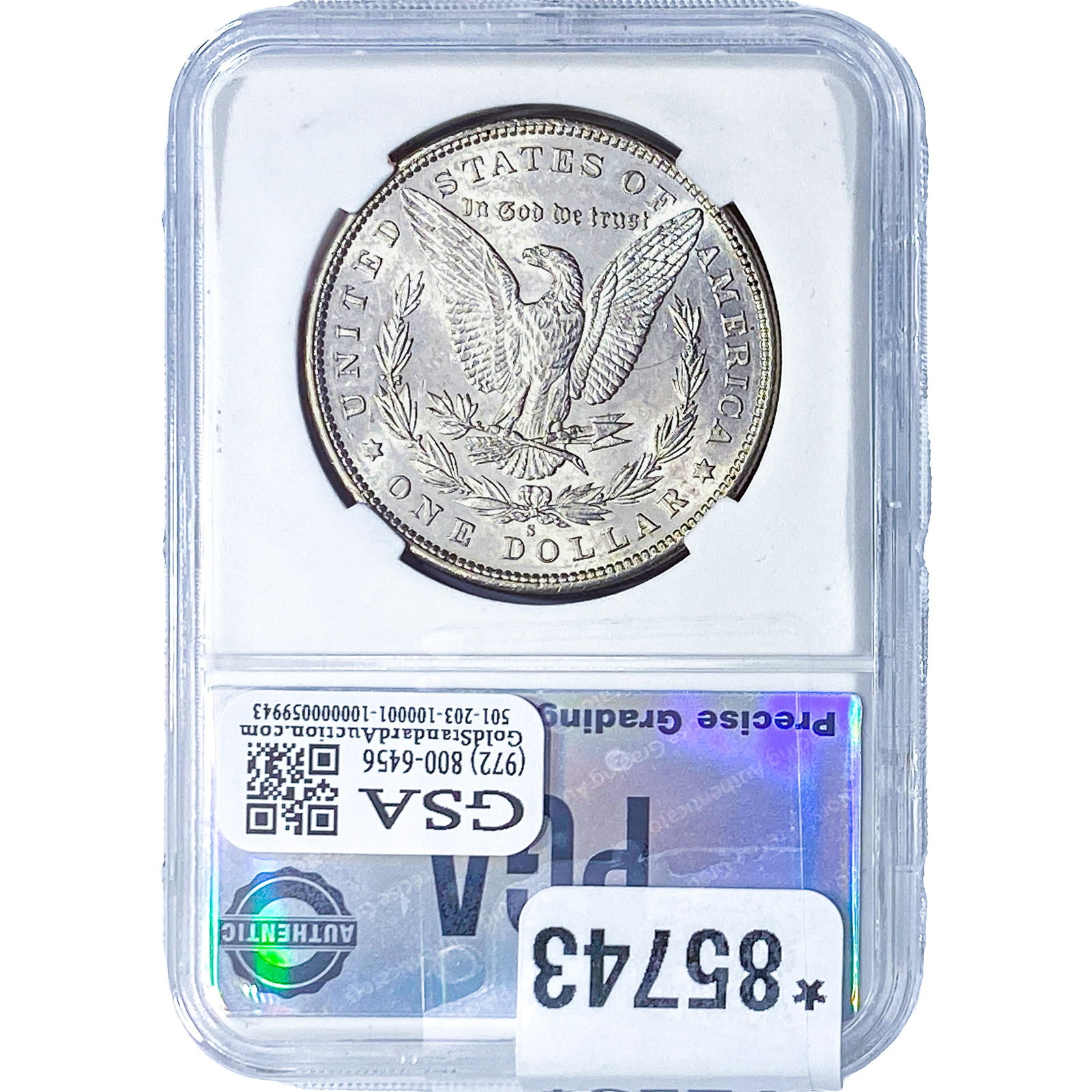 1890-S Morgan Silver Dollar PGA MS63 - 2
