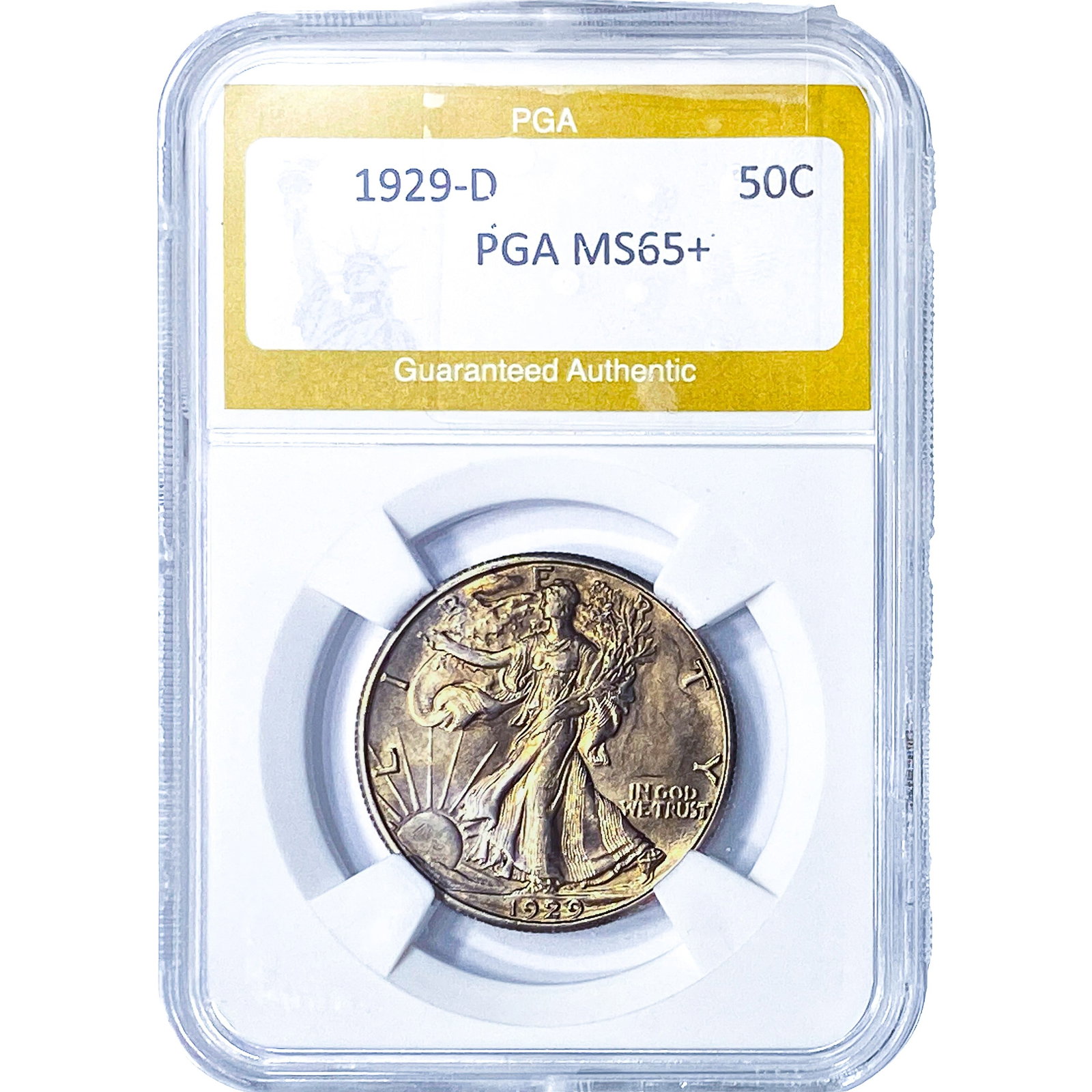 1929-D Walking Liberty Half Dollar PGA MS65+ (1 of 2)