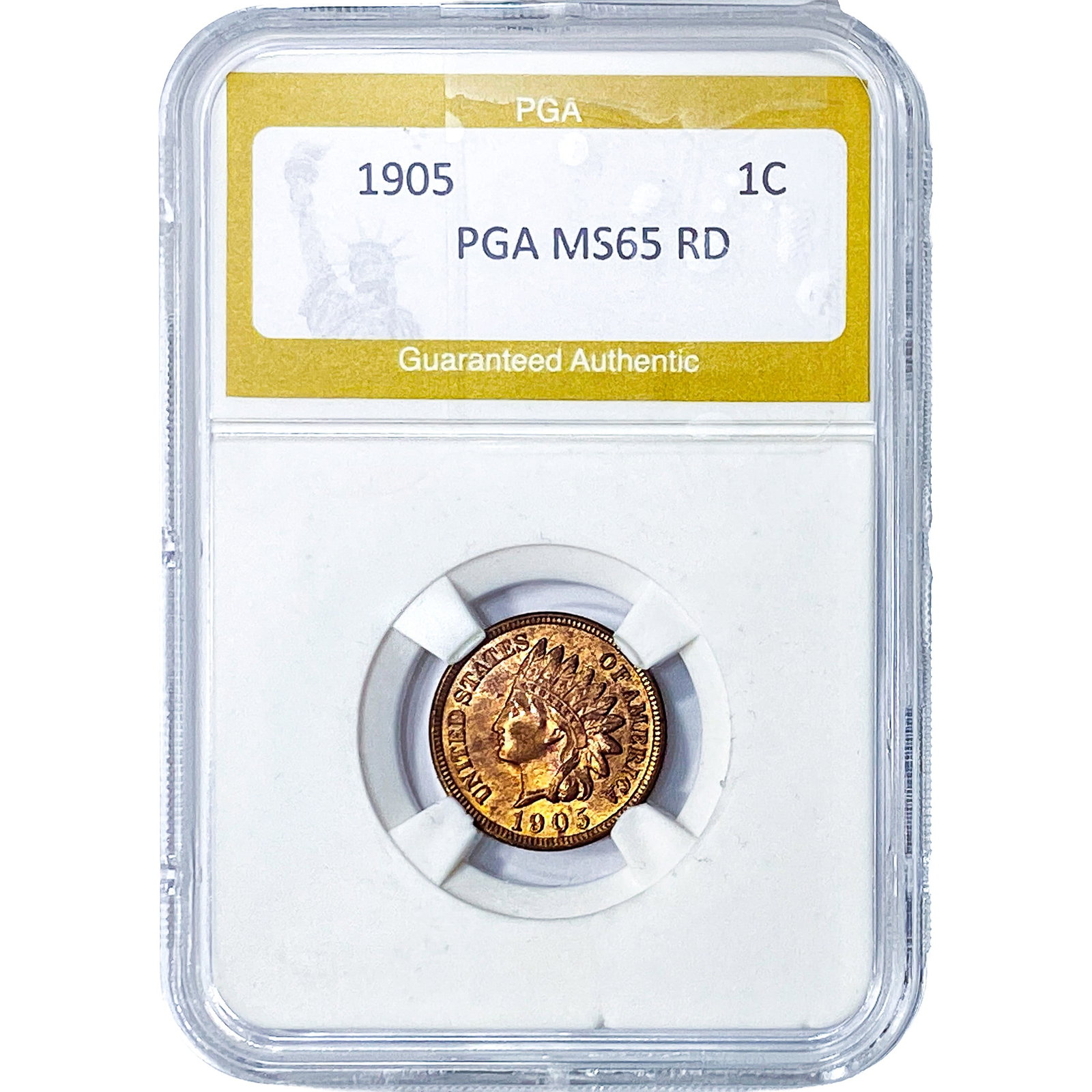 1905 Indian Head Cent PGA MS65 RD (1 of 2)