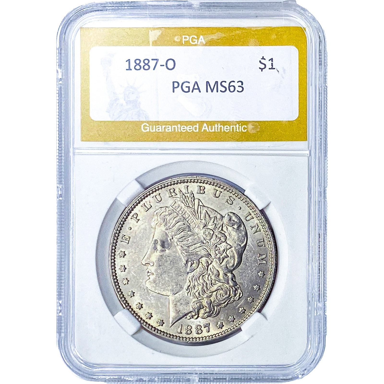 1887-O Morgan Silver Dollar PGA MS63 (1 of 2)
