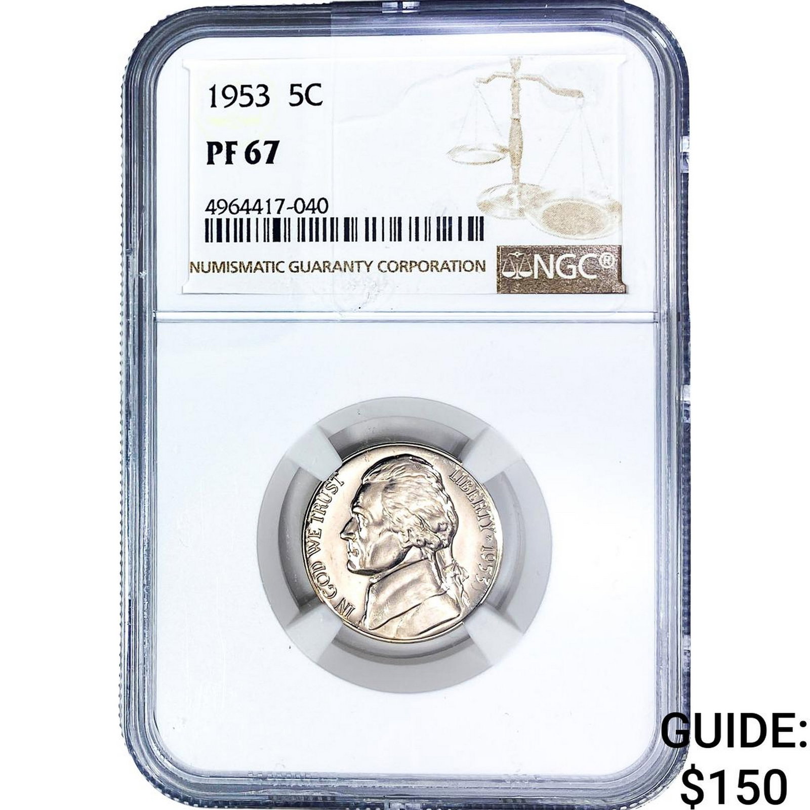 1953 Jefferson Nickel NGC PF67 (1 of 2)