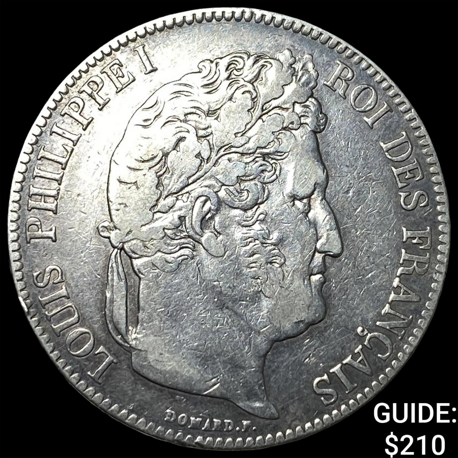 1840 France Silver 5 Francs: 1840 France Silver 5 Francs