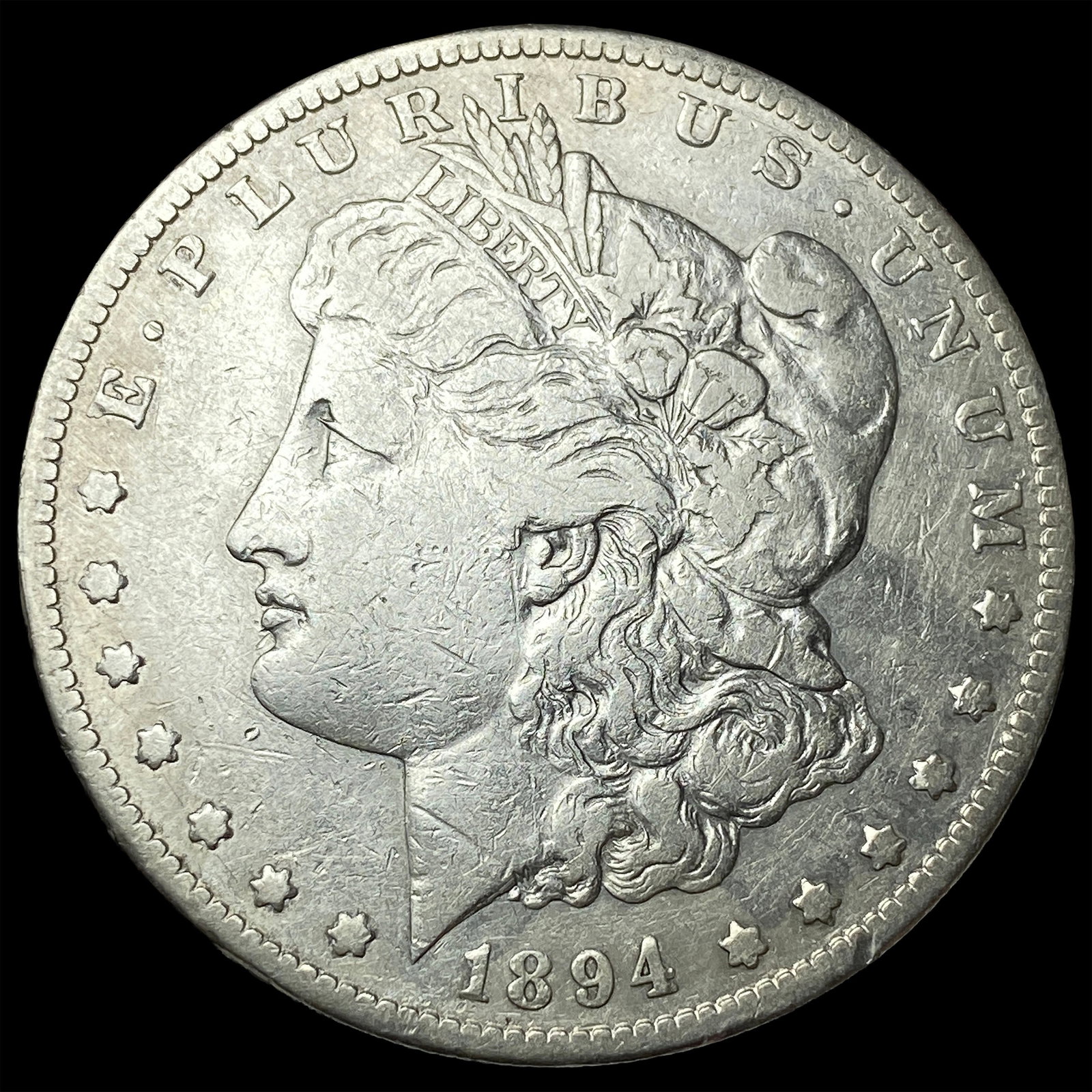 1894-S Silver Morgan Dollar LIGHTLY CIRCULATED: 1894-S Silver Morgan Dollar LIGHTLY CIRCULATED