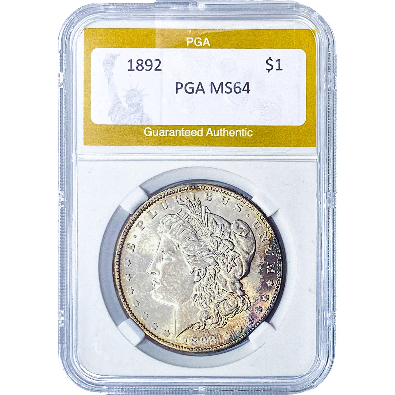 1892 Morgan Silver Dollar PGA MS64: 1892 Morgan Silver Dollar PGA MS64