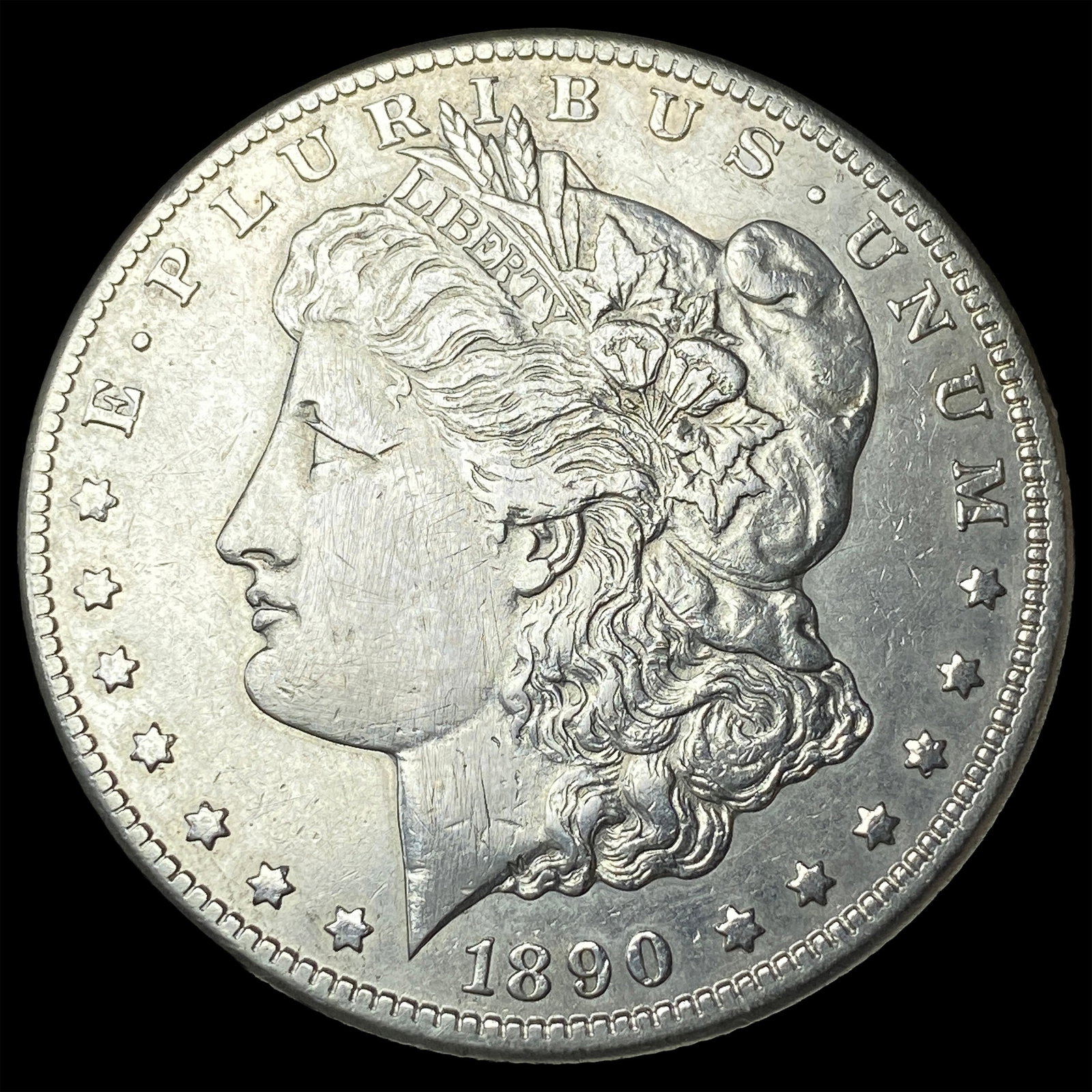 1890-CC Silver Morgan Dollar CLOSELY UNCIRCULATED (1 of 2)