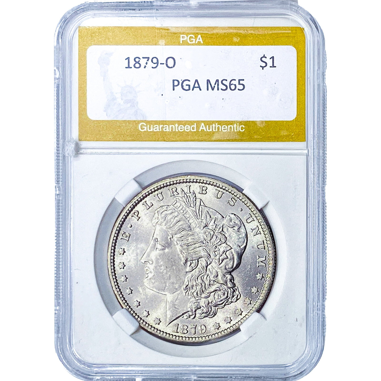 1879-O Morgan Silver Dollar PGA MS65: 1879-O Morgan Silver Dollar PGA MS65