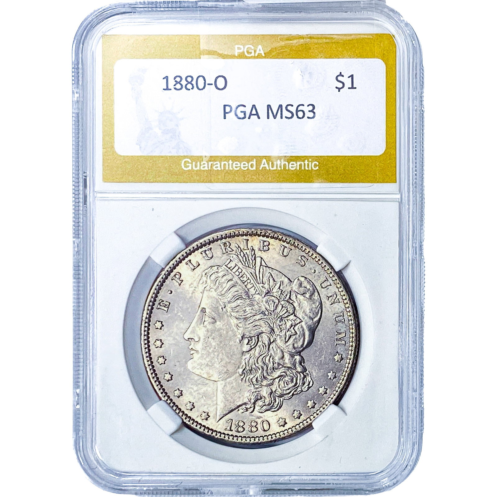 1880-O Morgan Silver Dollar PGA MS63 (1 of 2)