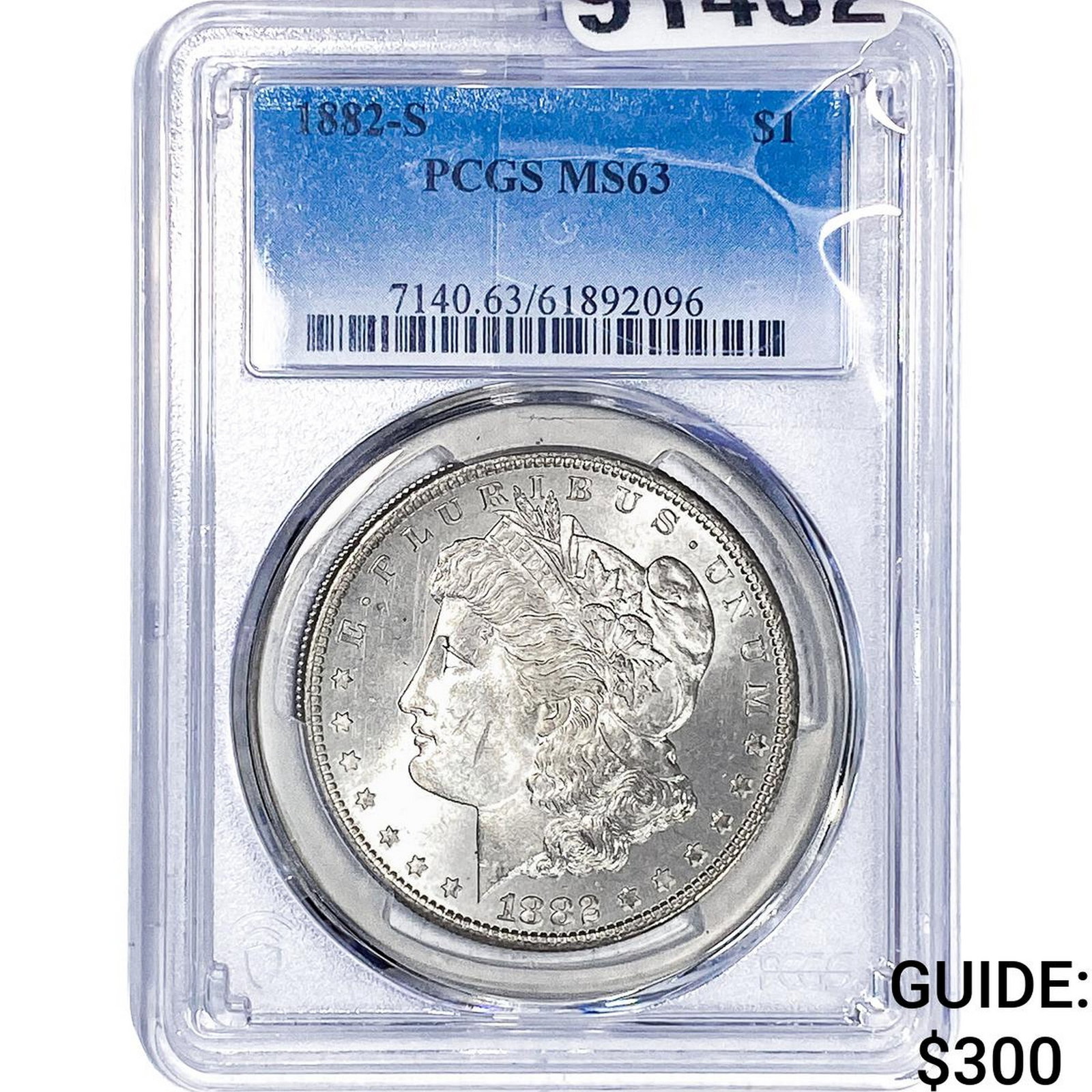 1882-S Morgan Silver Dollar PCGS MS63: 1882-S Morgan Silver Dollar PCGS MS63