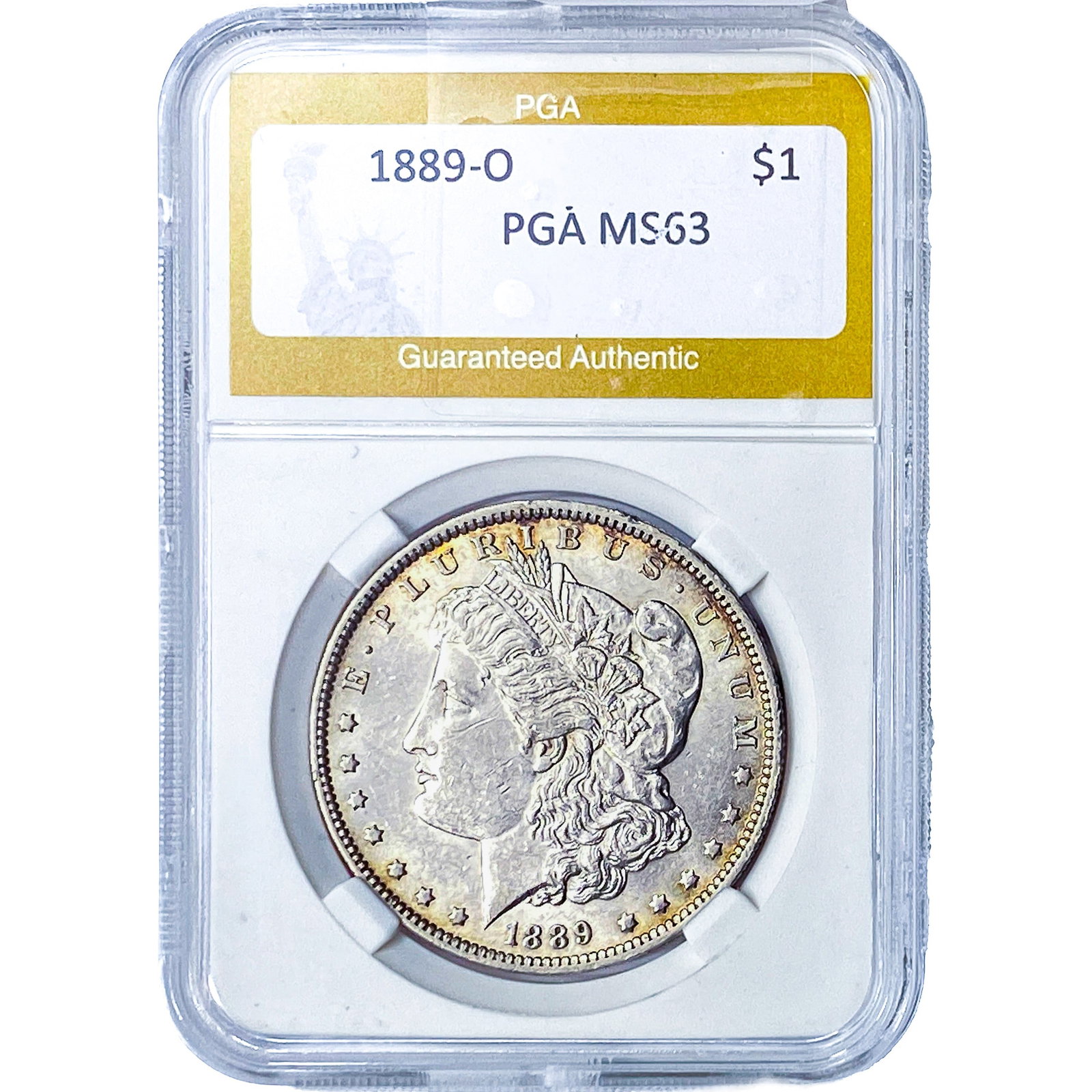 1889-O Morgan Silver Dollar PGA MS63: 1889-O Morgan Silver Dollar PGA MS63