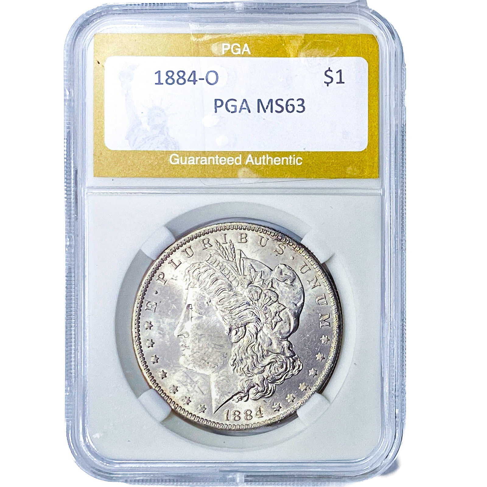 1884-O Morgan Silver Dollar PGA MS63: 1884-O Morgan Silver Dollar PGA MS63
