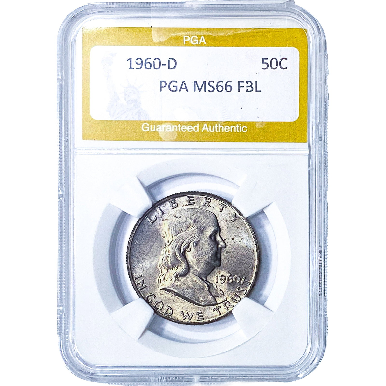 1960-D Franklin Half Dollar PGA MS66 FBL (1 of 2)
