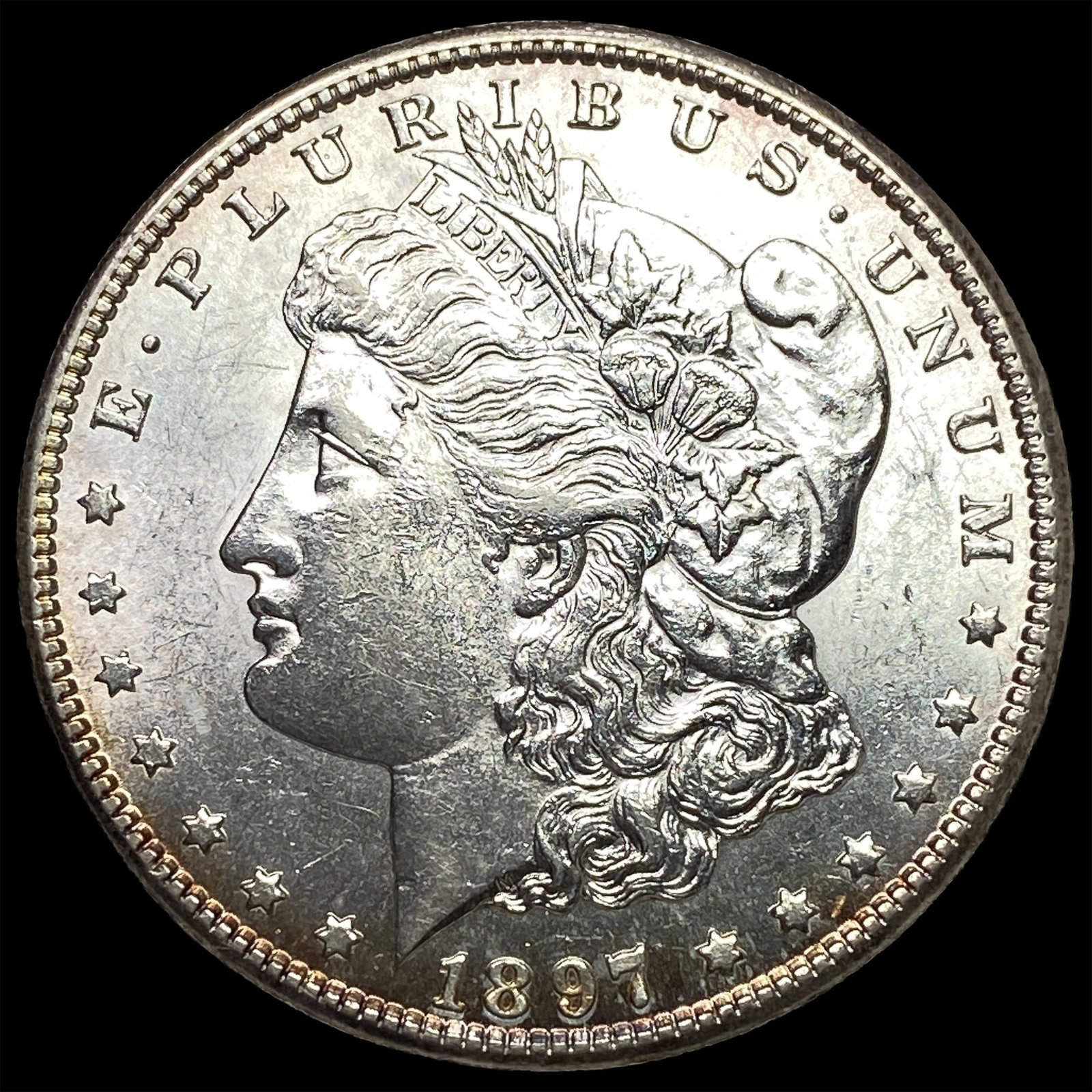 1897-S Silver Morgan Dollar CHOICE BU: 1897-S Silver Morgan Dollar CHOICE BU