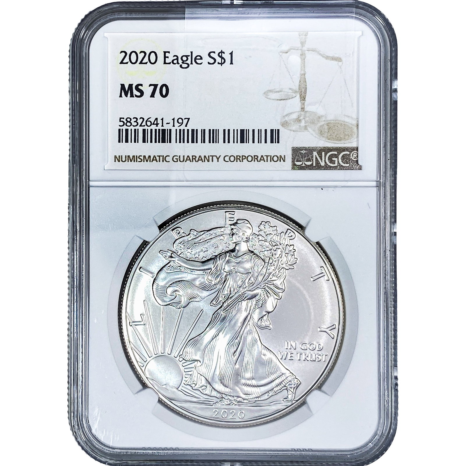 2020 Silver Eagle NGC MS70 (1 of 2)