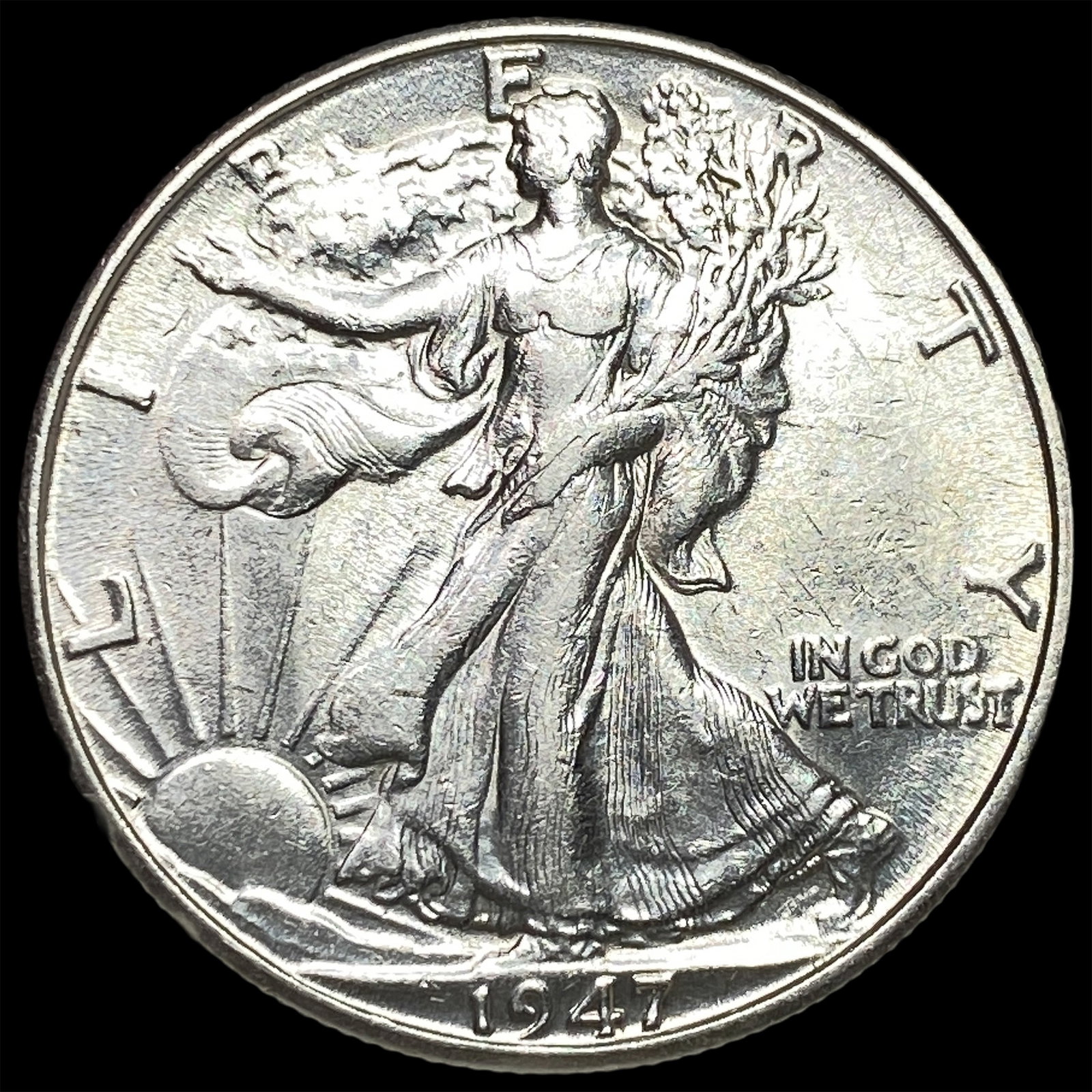 1947-D Silver Half Dollar Walking Liberty UNCIRCULATED: 1947-D Silver Half Dollar Walking Liberty UNCIRCULATED