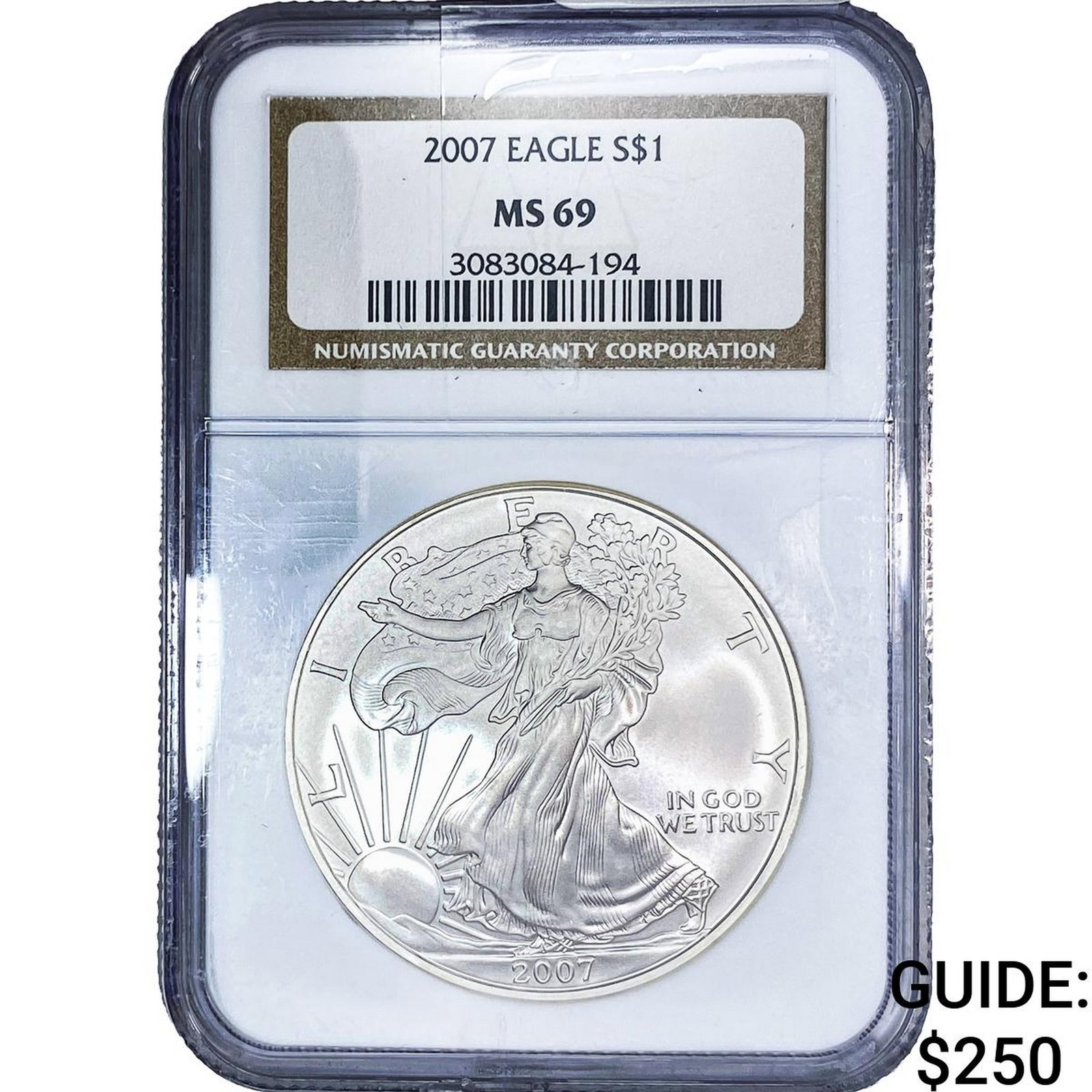 2007 Silver Eagle NGC MS69: 2007 Silver Eagle NGC MS69