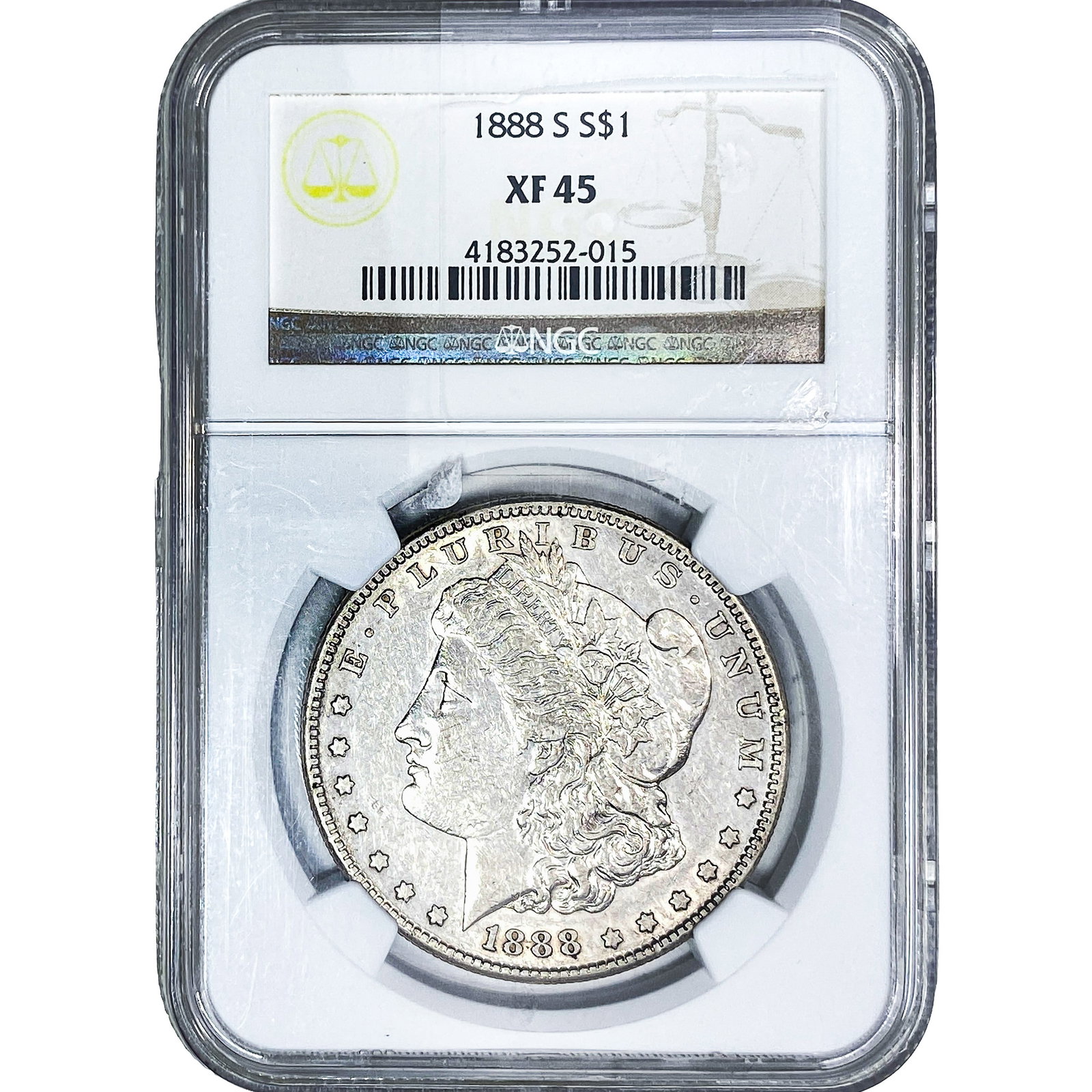 1888-S Morgan Silver Dollar NGC XF45: 1888-S Morgan Silver Dollar NGC XF45