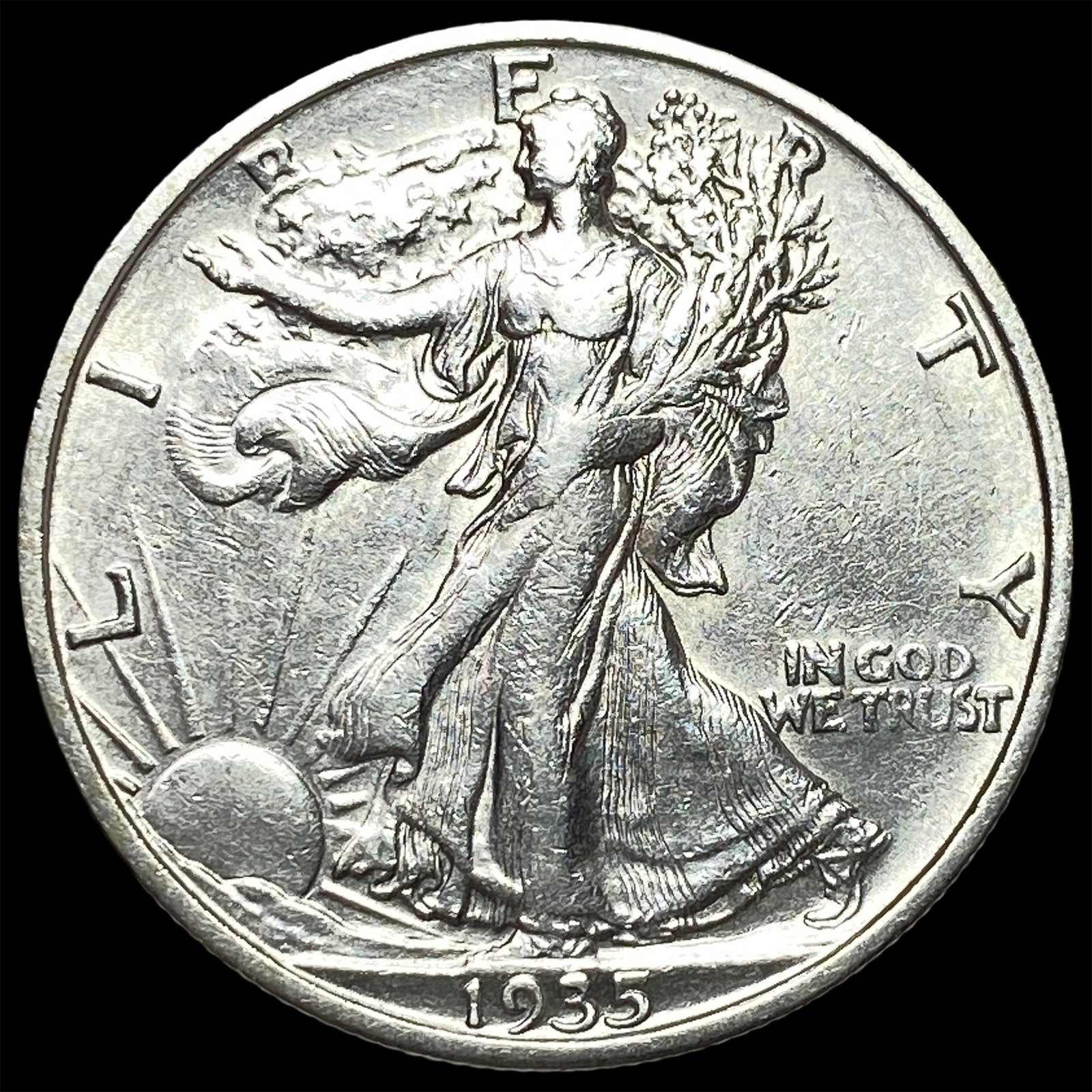 1935-S Silver Half Dollar Walking Liberty UNCIRCULATED: 1935-S Silver Half Dollar Walking Liberty UNCIRCULATED