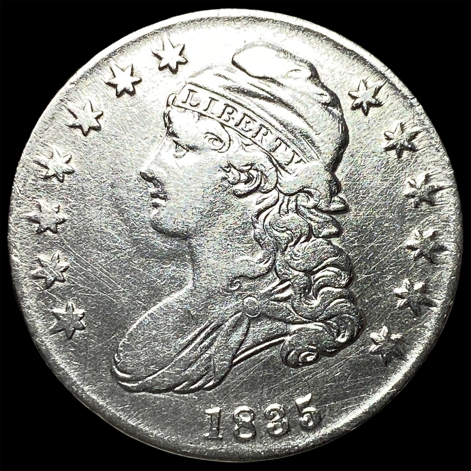 1835 Silver Capped Bust Half Dollar NEARLY UNCIRCULATED: 1835 Silver Capped Bust Half Dollar NEARLY UNCIRCULATED