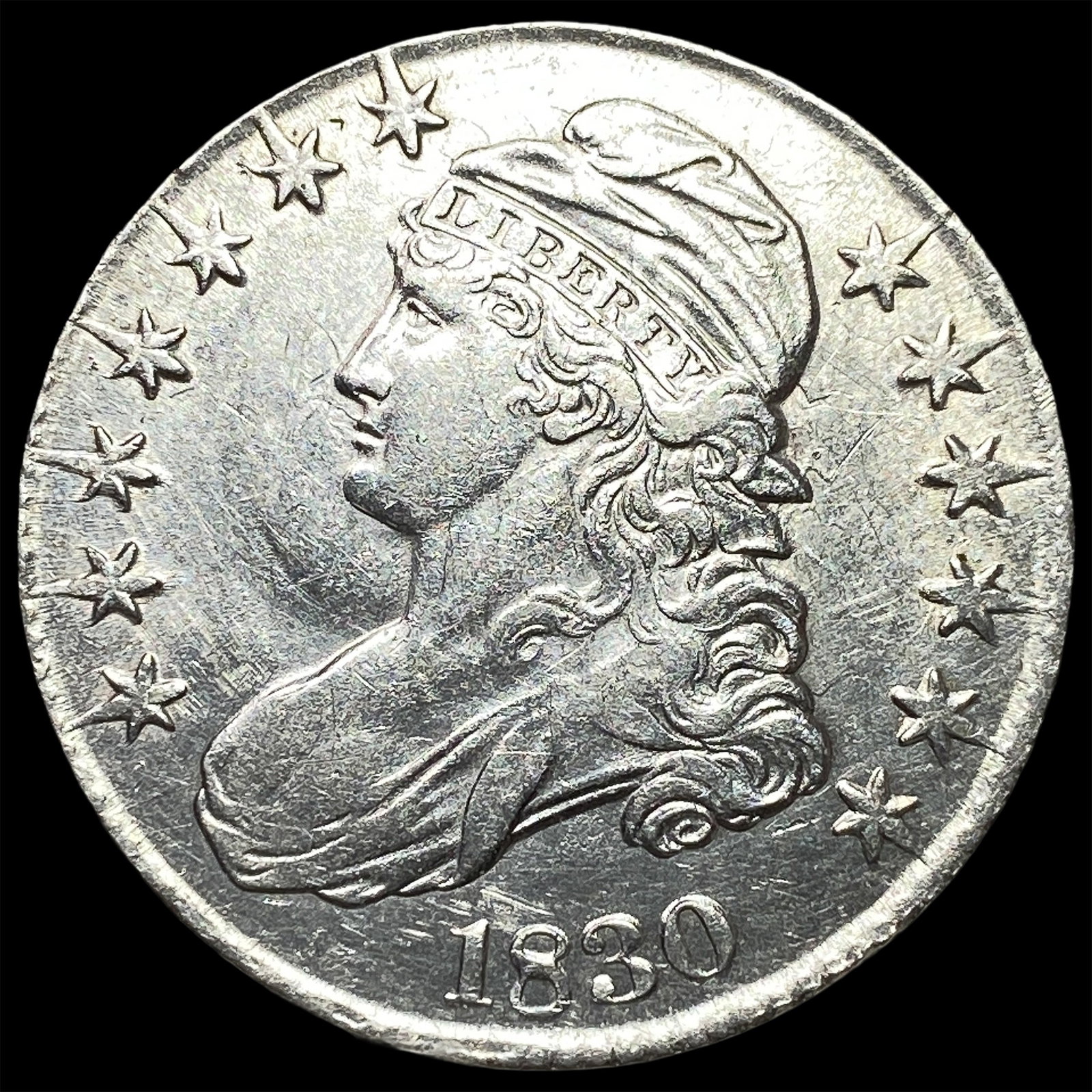 1830 Capped Bust Half Dollar CHOICE AU: 1830 Capped Bust Half Dollar CHOICE AU