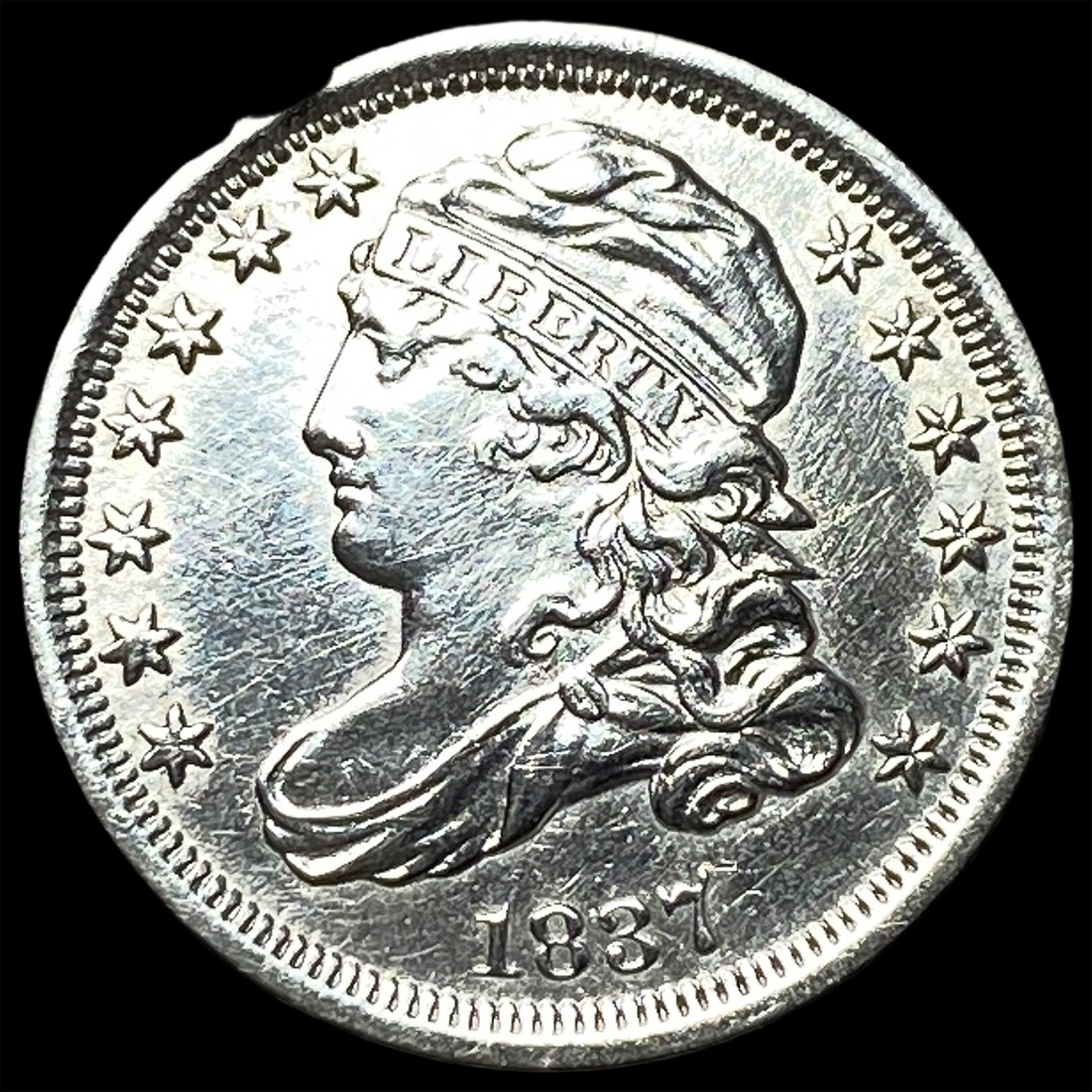 1837 Silver Capped Bust Dime UNCIRCULATED: 1837 Silver Capped Bust Dime UNCIRCULATED
