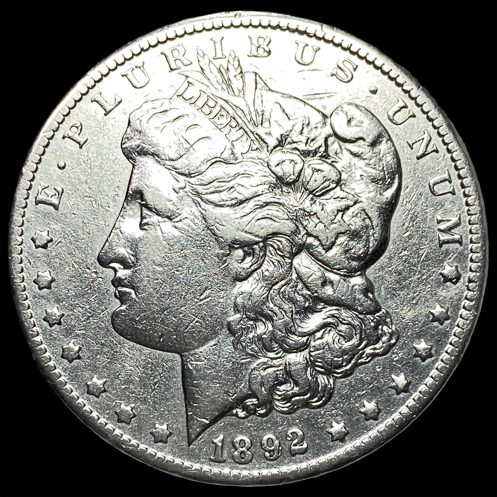 1892-CC Silver Morgan Dollar NEARLY UNCIRCULATED: 1892-CC Silver Morgan Dollar NEARLY UNCIRCULATED