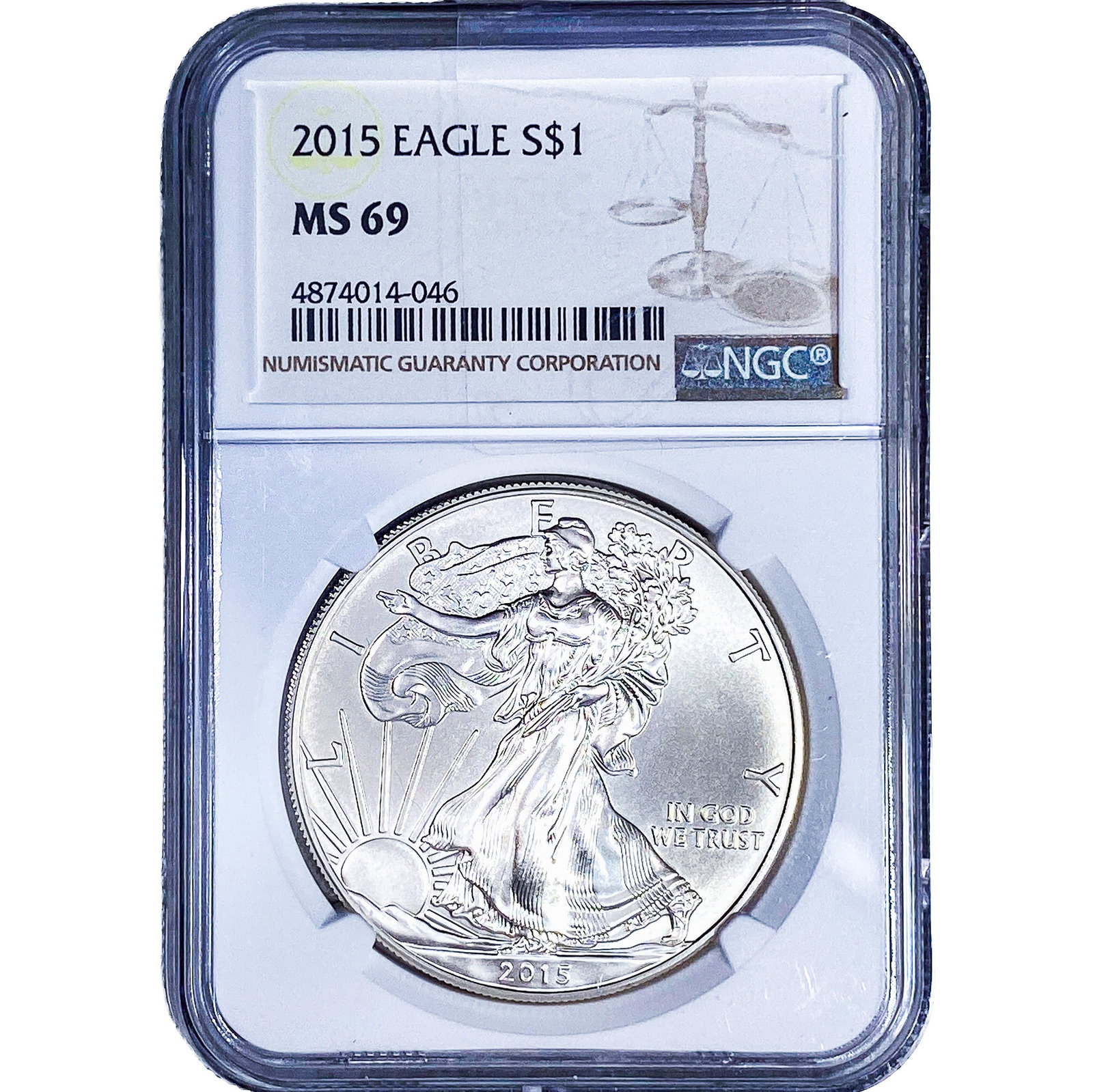 2015 Silver Eagle NGC MS69: 2015 Silver Eagle NGC MS69